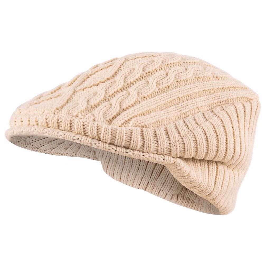 Other NWT New Teqihat Winter Warm Knit Beige Hat Cap Size ONE SIZE - 2 Thumbnail