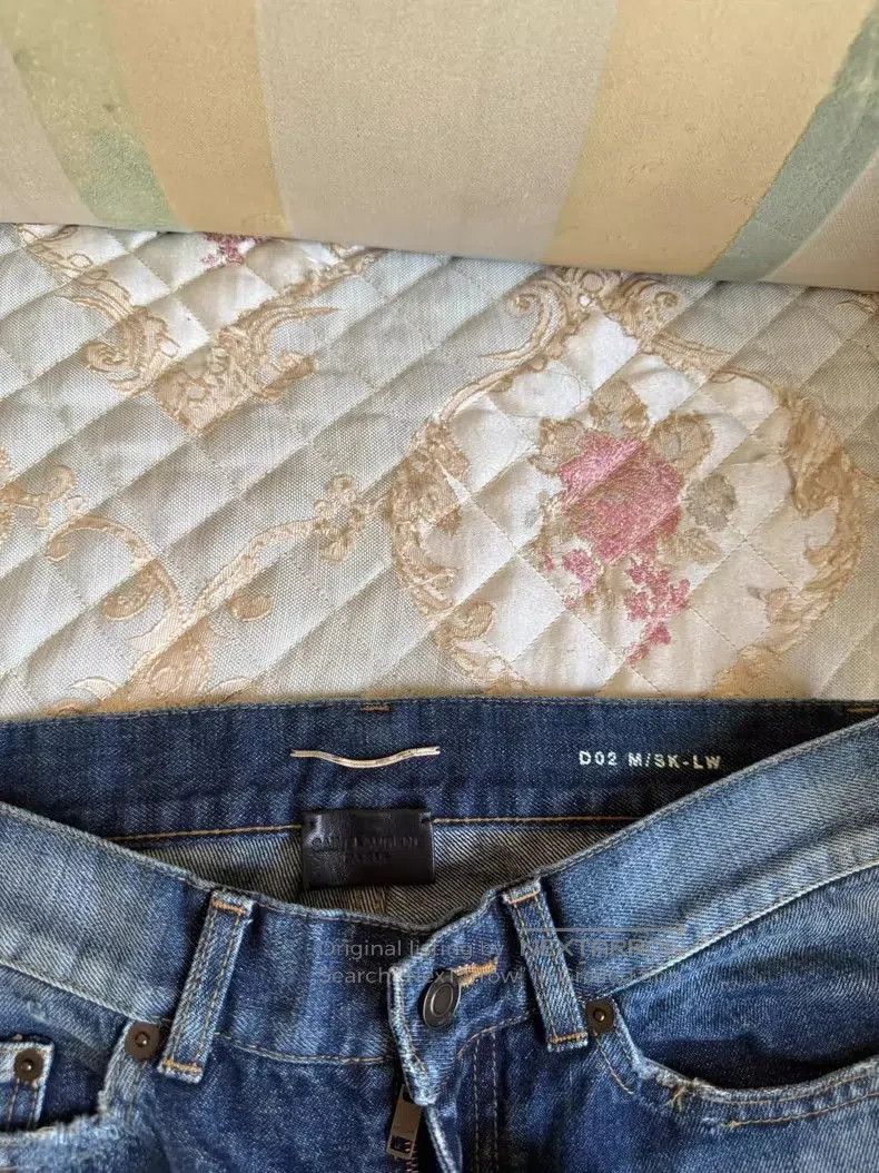 Saint Laurent Paris Saint Laurent D02 Blue Distressed Jeans. Size US 29 - 3 Thumbnail
