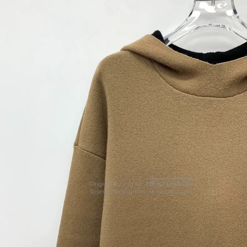Dior Dior Dark brown logo letter inlaid cashmere hooded long-sl Size XS / US 0-2 / IT 36-38 - 3 Thumbnail