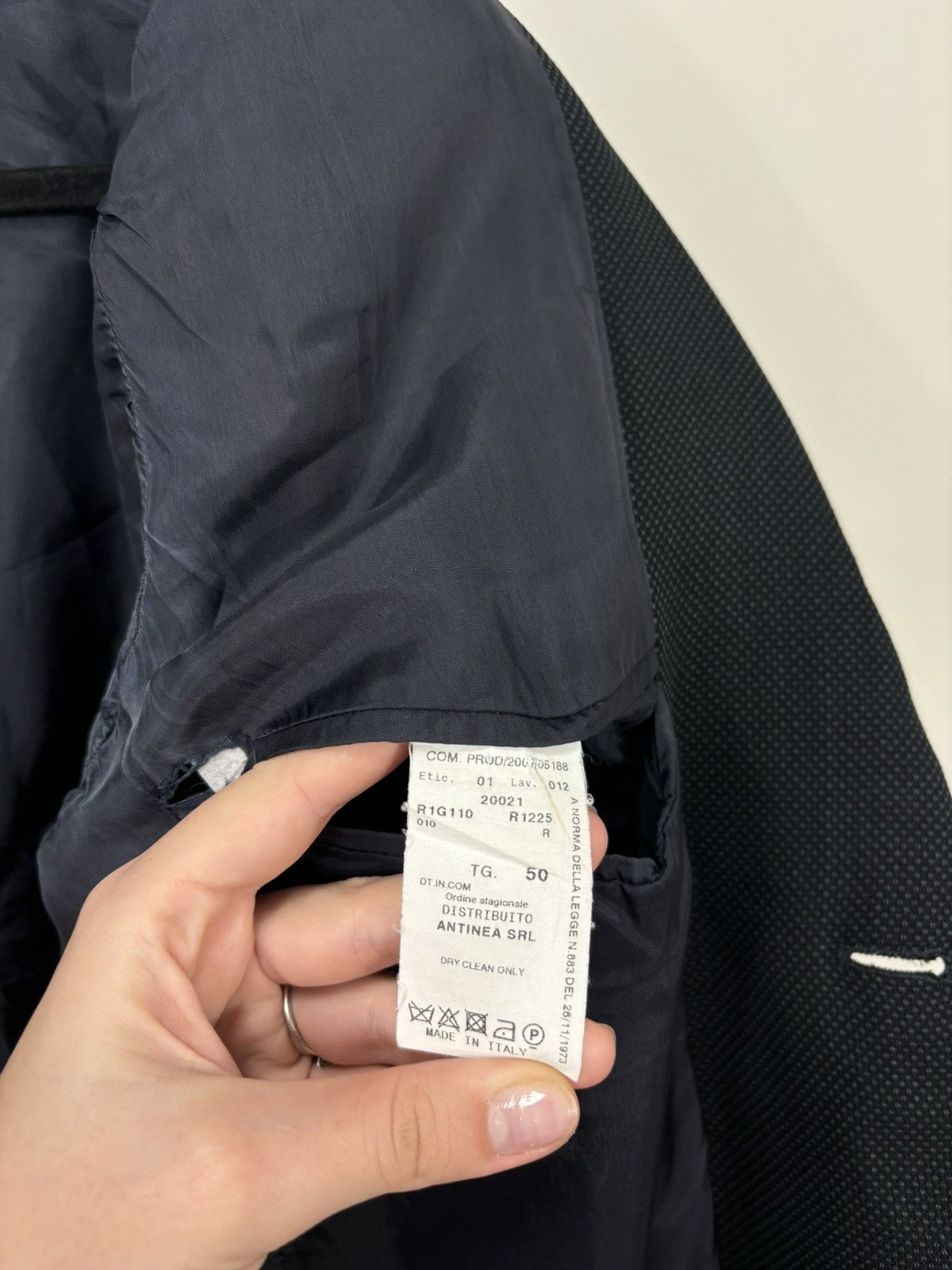 Emporio Armani Emporio Armani Men’s Birdseye Weave Gray Wool Blazer Jacket Size 40R - 20 Thumbnail
