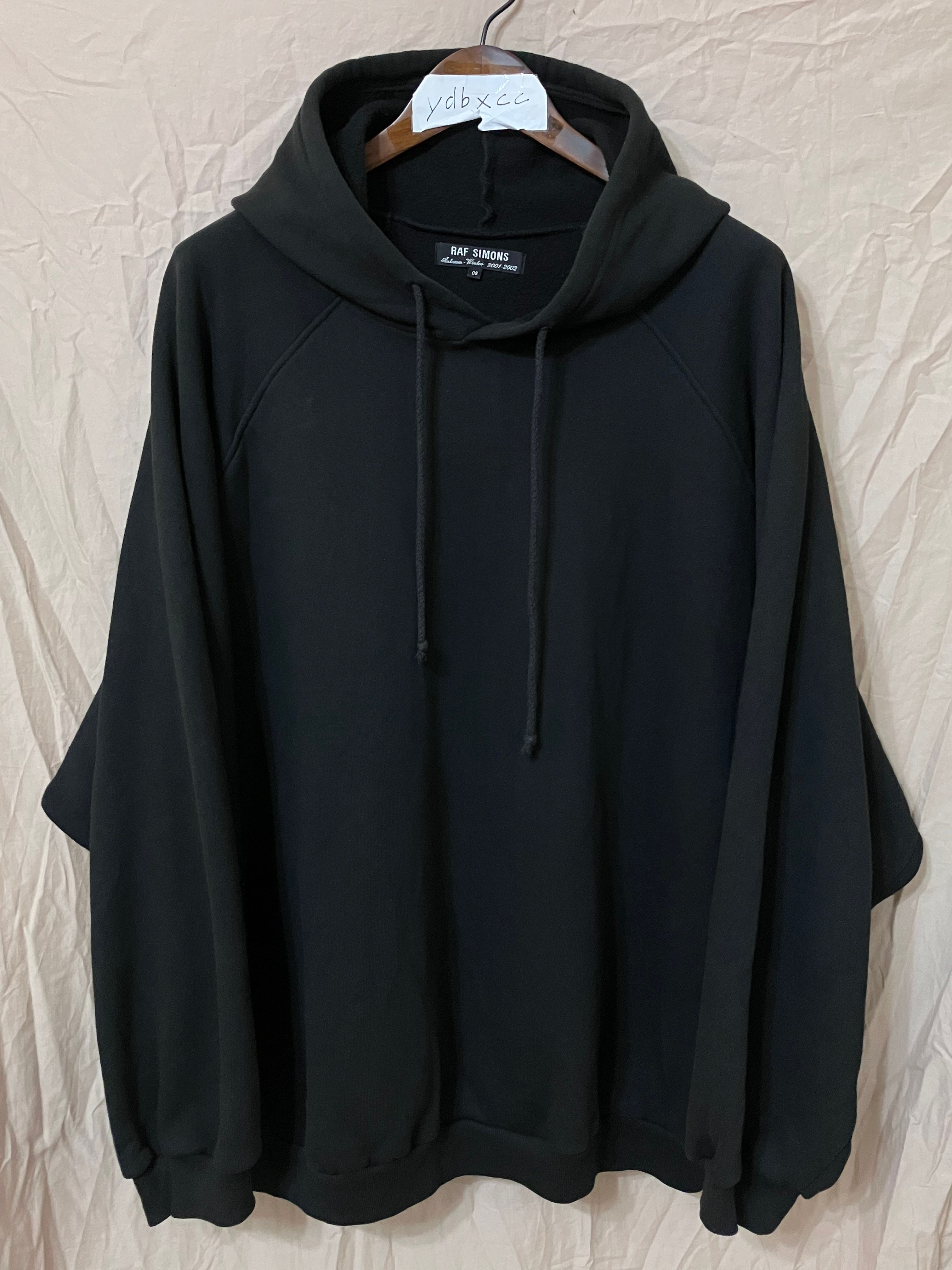 Pre-owned Raf Simons Aw01 Riot Riot Riot Oversized Hoodie In Black
