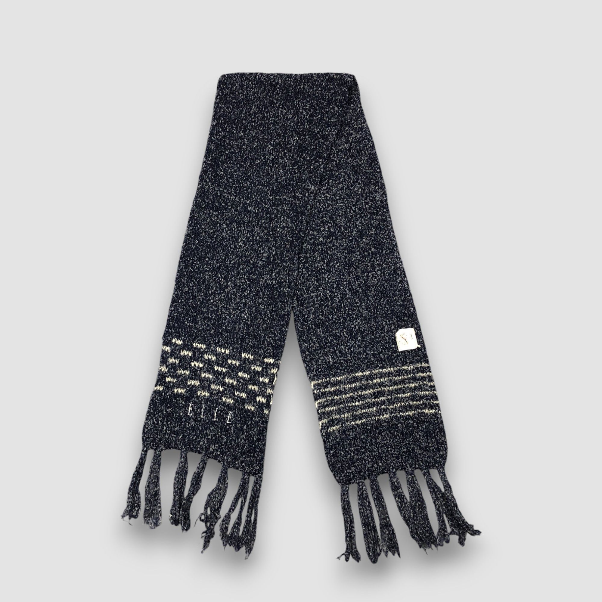 Japanese Brand Vintage Elle Scarf Muffler Wool Knit Winter Neck Scarves Size ONE SIZE - 1 Thumbnail