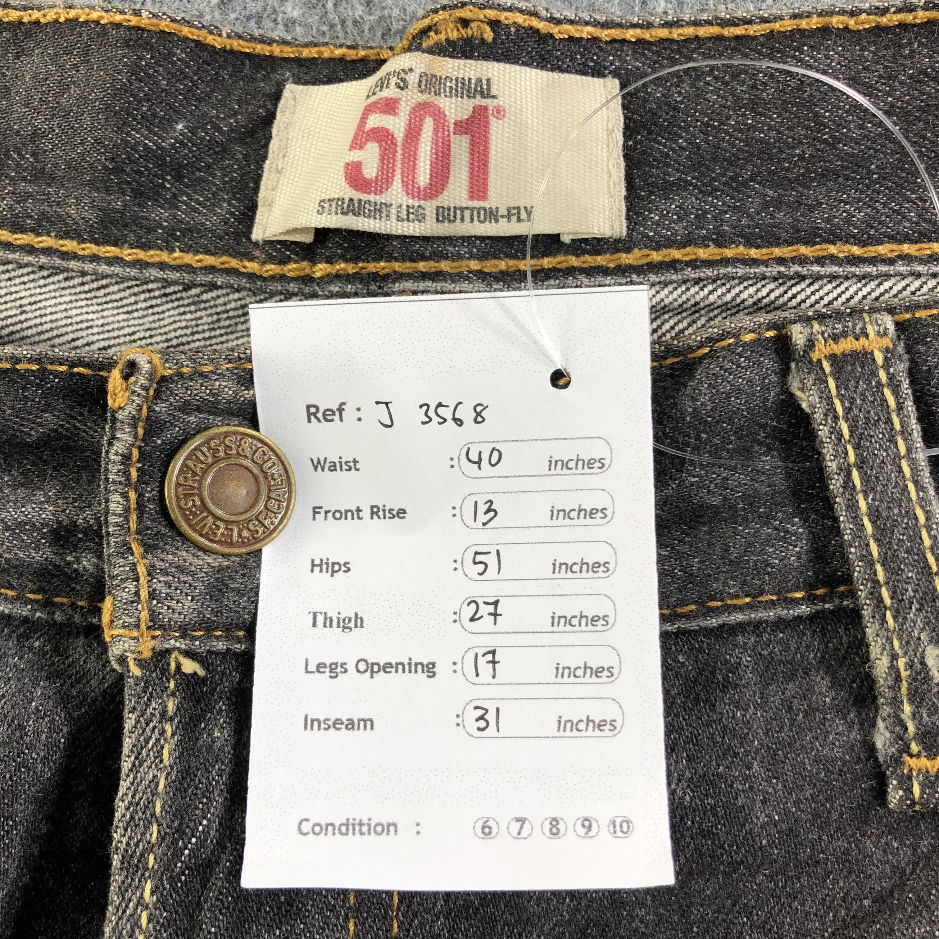 Levi's Vintage Levis 501 Jeans-J3568 Size US 40 / EU 56 - 12 Thumbnail