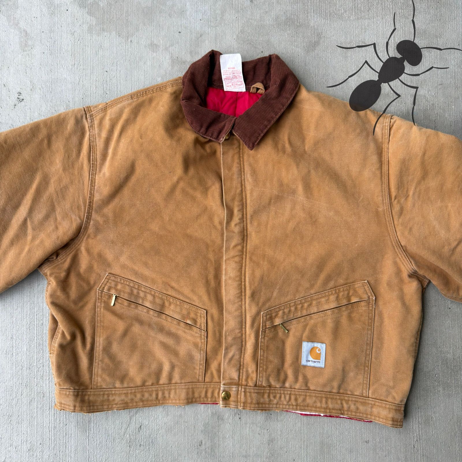 Carhartt × Vintage Carhartt brown cropped Detroit style work wear jacket Size US XL / EU 56 / 4 - 3 Thumbnail