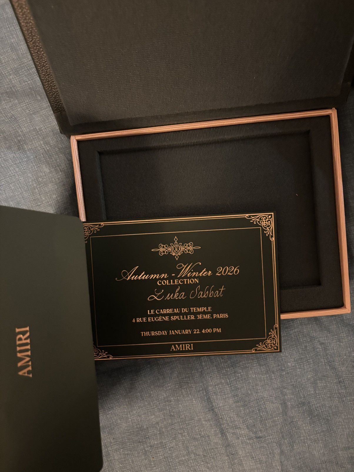 Amiri AMIRI FW26 Fashion Show Luka Sabbat VIP Invitation Size ONE SIZE - 4 Thumbnail