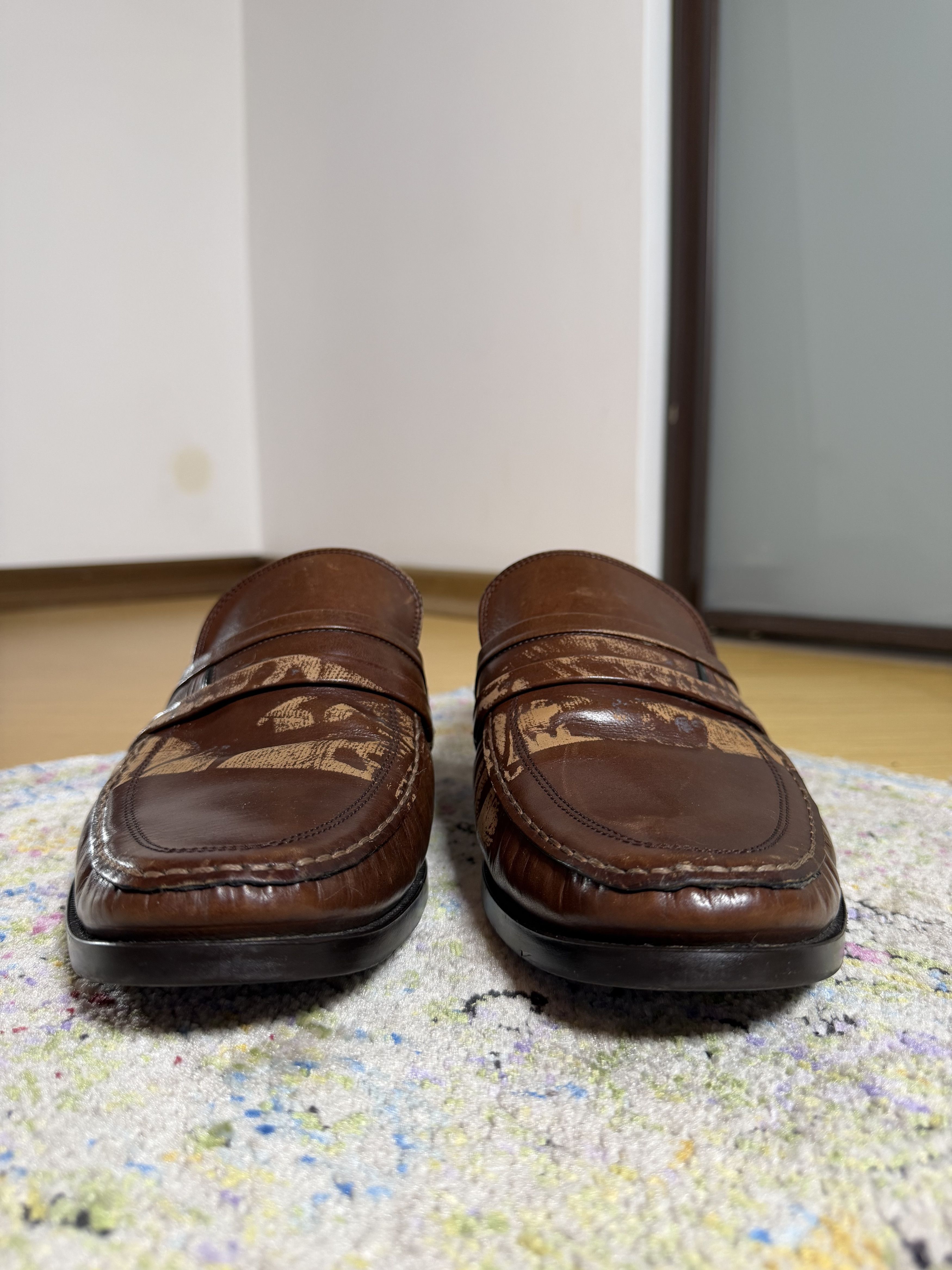 Clarks Clarks CraftJames Lo Brown Leather Loafer 11US Extra Wide Size US 11 / EU 44 - 5 Thumbnail