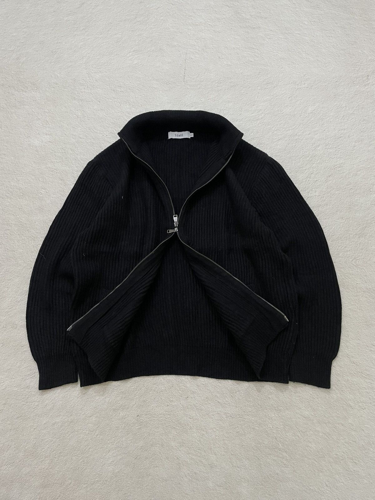 Japanese Brand 2000s Japan Thermal Jacket Black Ribbed Multi Zip Y2K If6was Size US XXL / EU 58 / 5 - 5 Thumbnail
