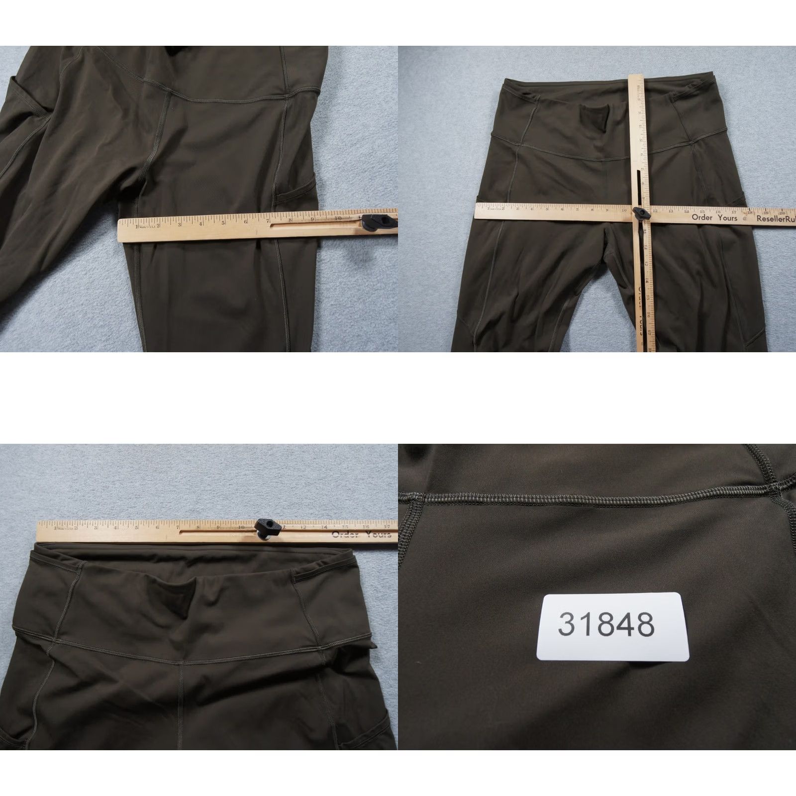 Lululemon Lululemon Leggings Womens 12 Green Cropped Pants Activewear Yoga Gym Workout Shaping Athletic Inseam 19in Regular Size Type Leggings Womens Size 34" / US 12 / IT 48 - 9 Thumbnail