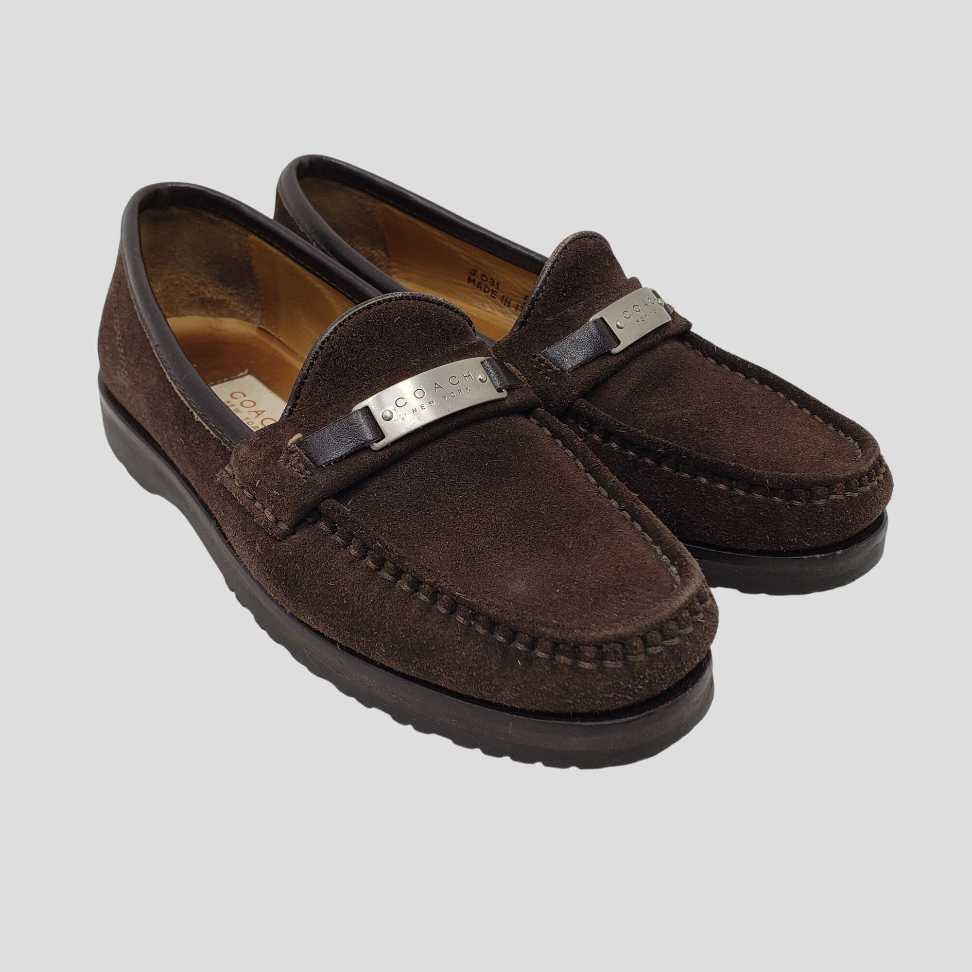 Coach Coach Suede Womens Loafers With Metal Accent Size 5.5 B Size US 5.5 / IT 35.5 - 9 Thumbnail