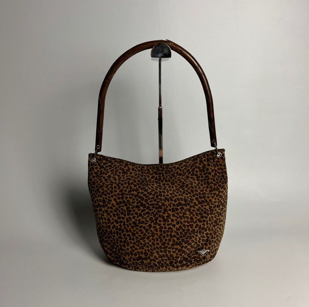 Bottega Veneta Vintage Bottega Veneta Leopard Hobo Bag with Wooden Handle Size ONE SIZE - 1 Thumbnail