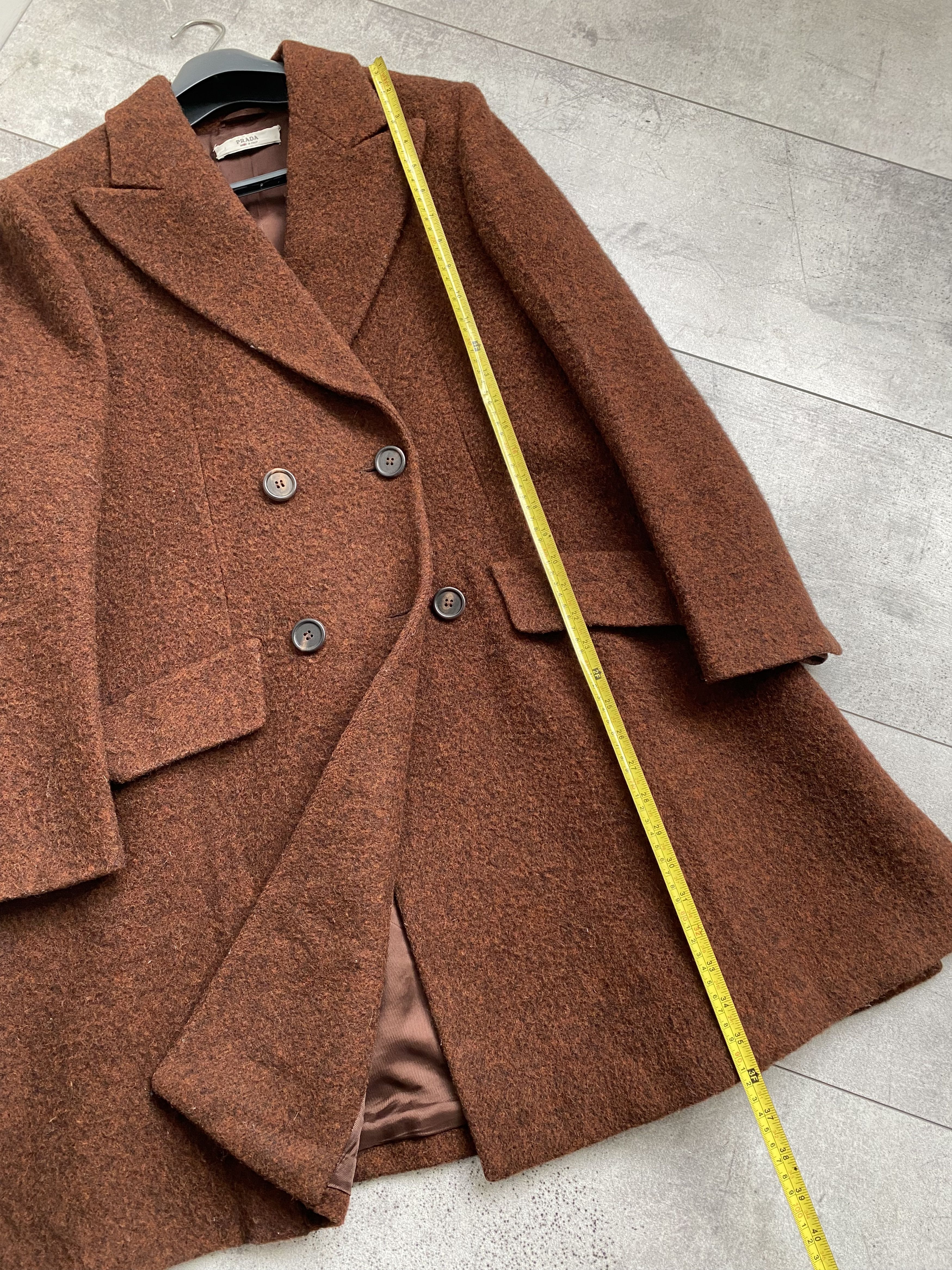 Prada PRADA Women’s Lana Wool Oversized Coat Size 42 Size M / US 6-8 / IT 42-44 - 17 Thumbnail