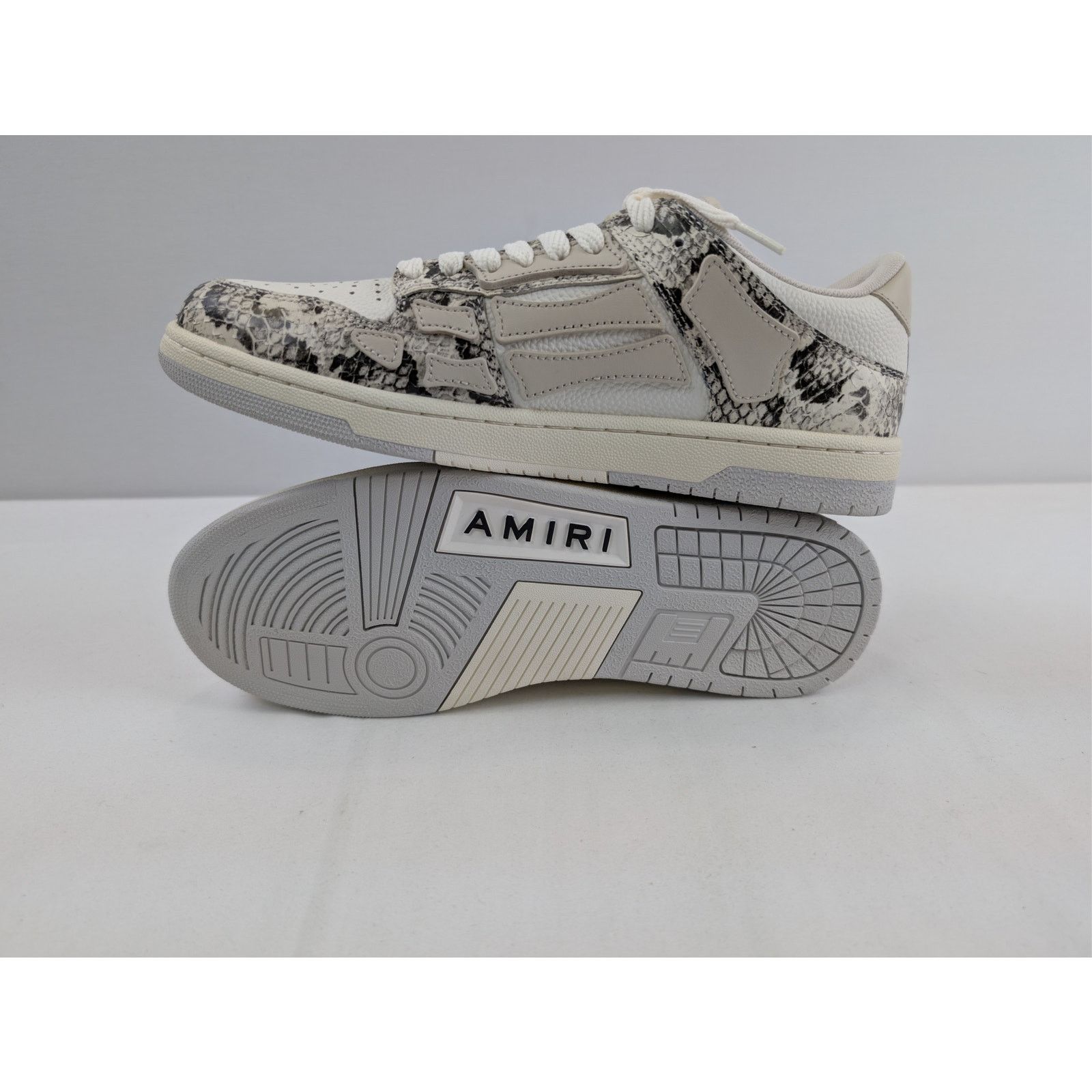 Amiri o1rshd1 Snake Skeleton Top Low Sneakers in Alabaster Size US 8 / EU 41 - 1 Thumbnail
