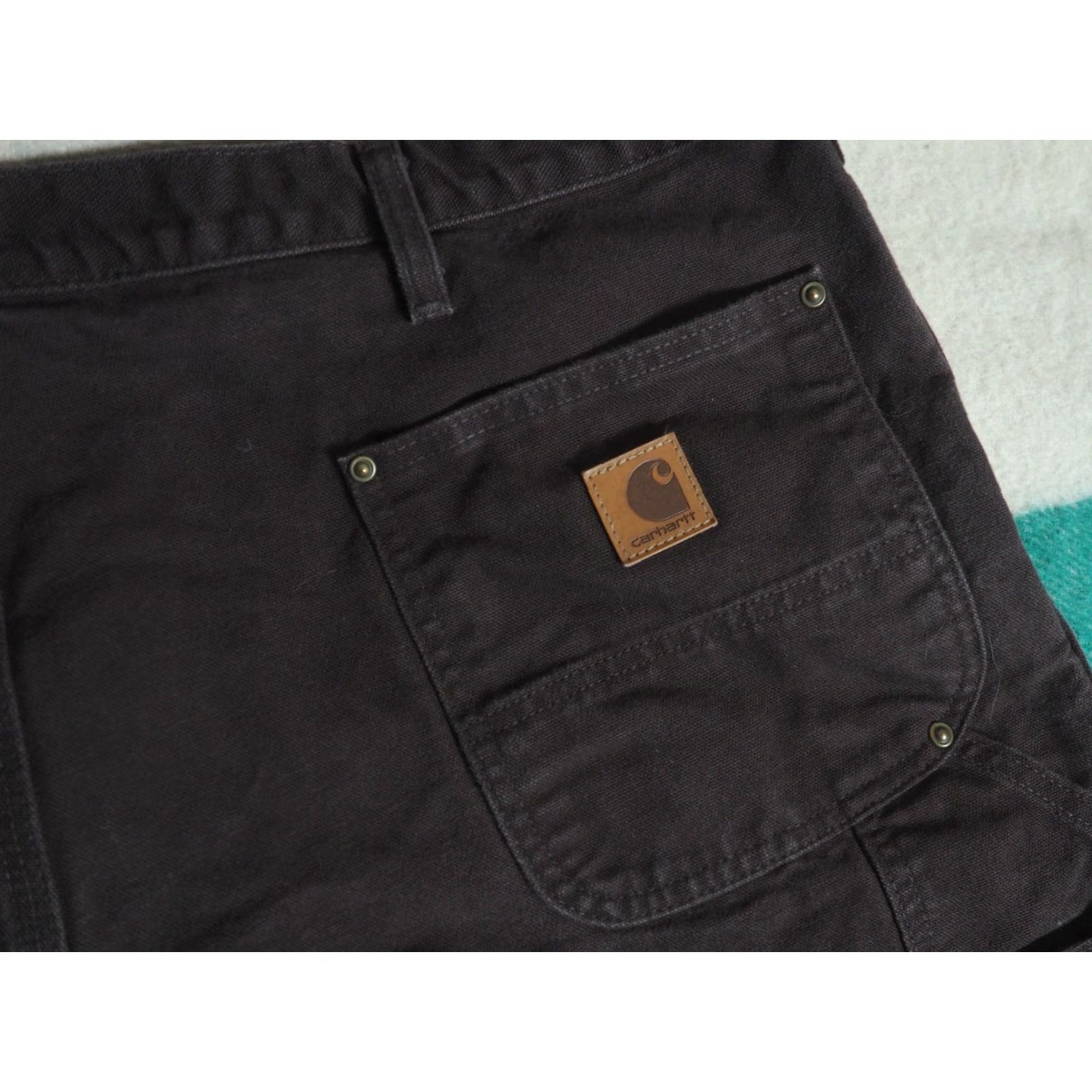 Carhartt VTG Carhartt Pants Dark Brown DK B Duck Canvas Double Knee 42x32 Work Mens Carhartt Pants Carpenter Size US 42 / EU 58 - 6 Thumbnail