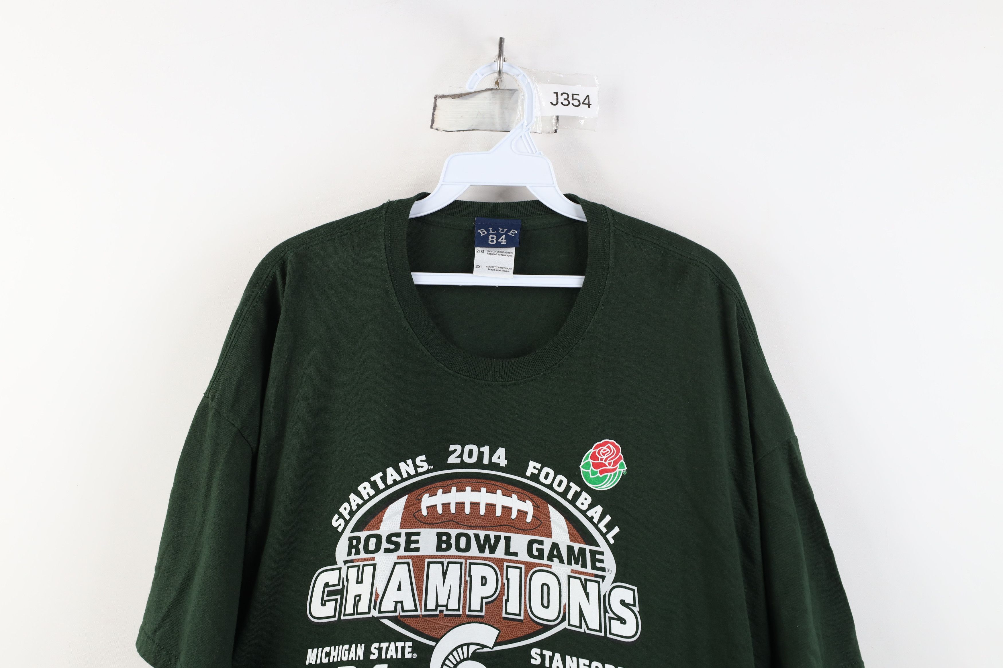 Vintage Y2K Champions Michigan State University Football T-Shirt Size US XXL / EU 58 / 5 - 2 Thumbnail