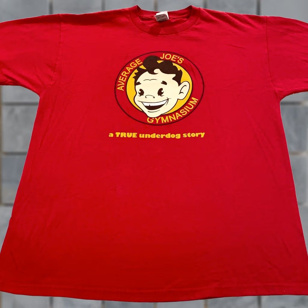 Fruit Of The Loom VINTAGE DODGEBALL A TRUE UNDERDOG STORY T-Shirt XL Red Fruit of the Loom Mens 80s 90s Cowboys Underdog Movie Shirt Size US XL / EU 56 / 4 - 1 Thumbnail