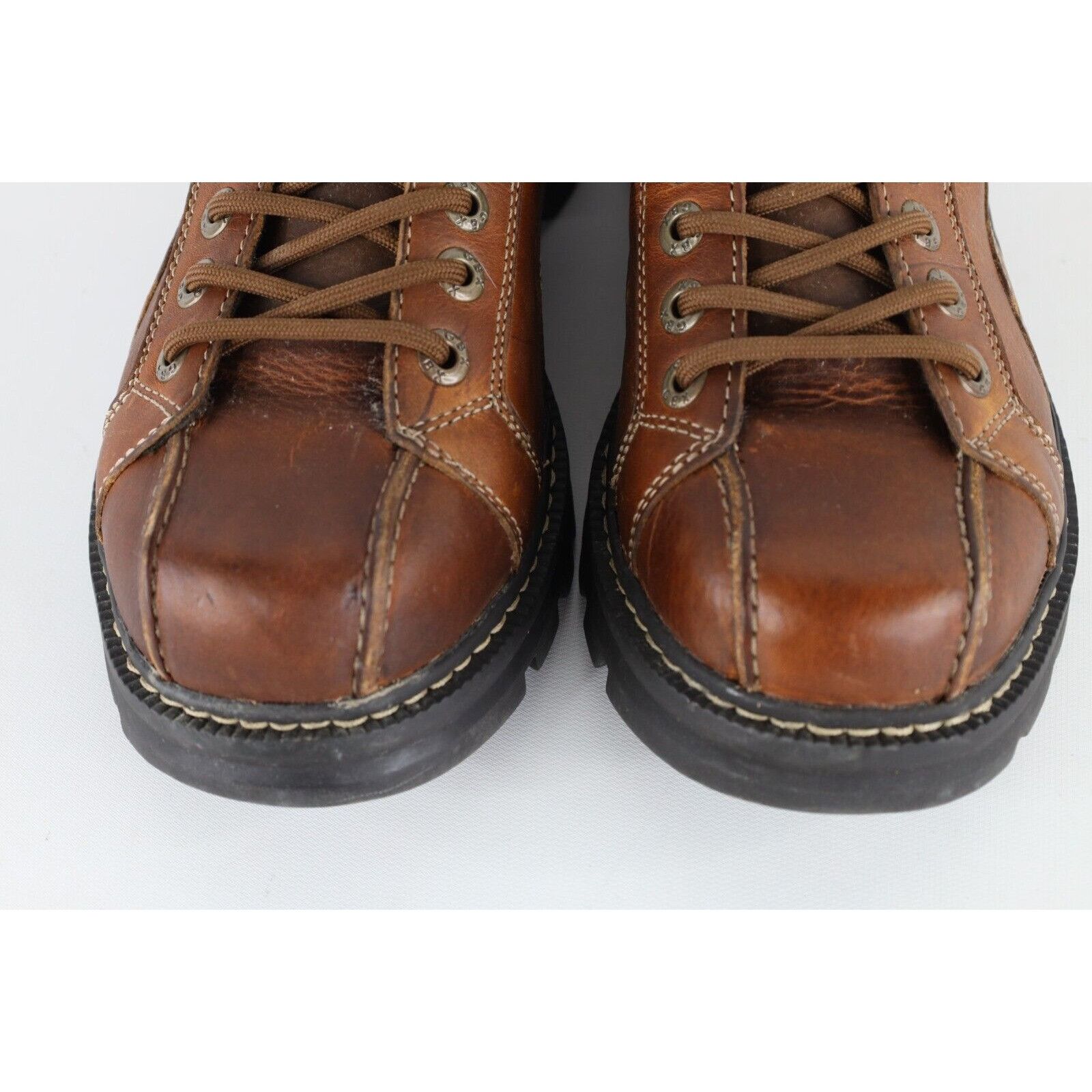 GBX × Vintage Vintage 90s Y2K Streetwear Chunky Leather Boots Shoes Size US 9.5 / EU 42-43 - 3 Thumbnail