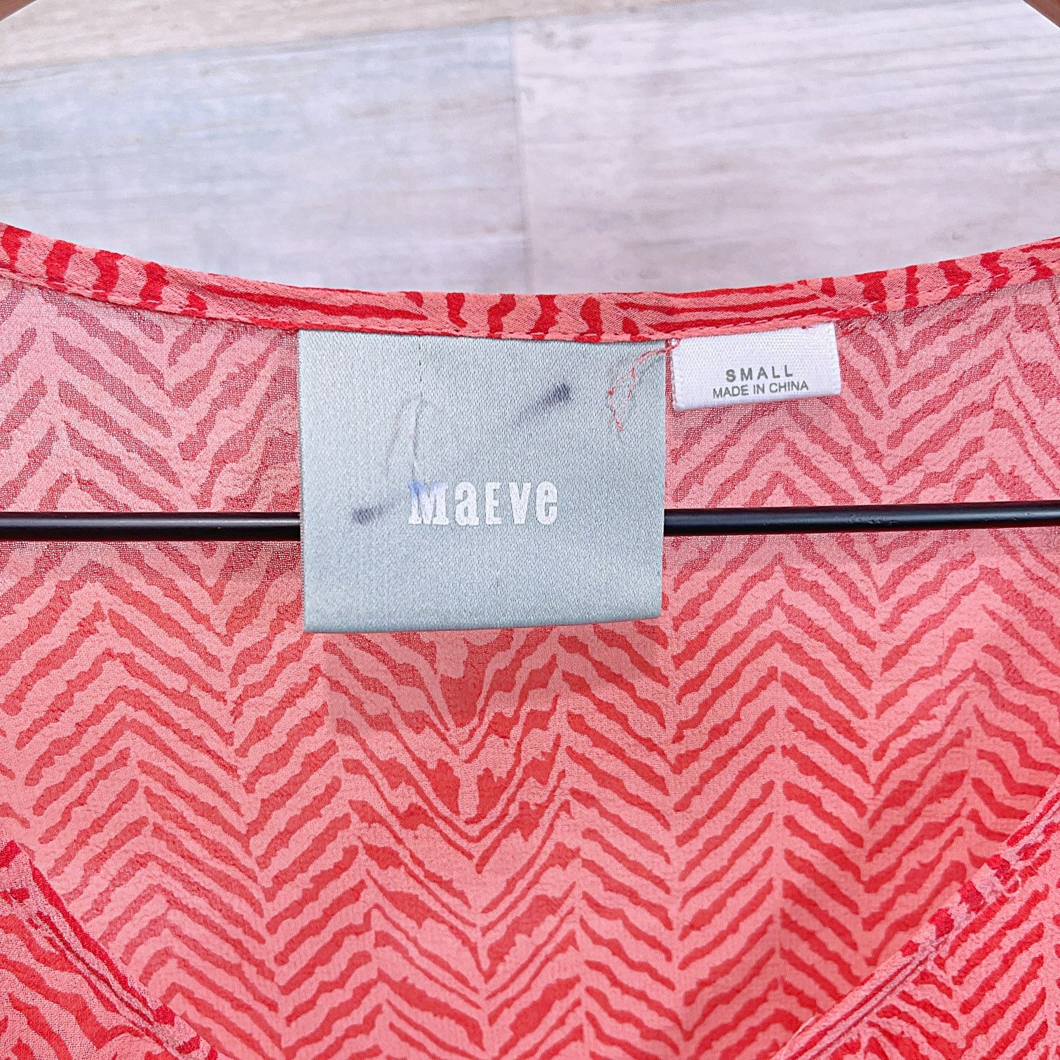 Anthropologie MAEVE Anthropologie Silk Sheer Shirt Orange Womens Small Size S / US 4 / IT 40 - 5 Thumbnail