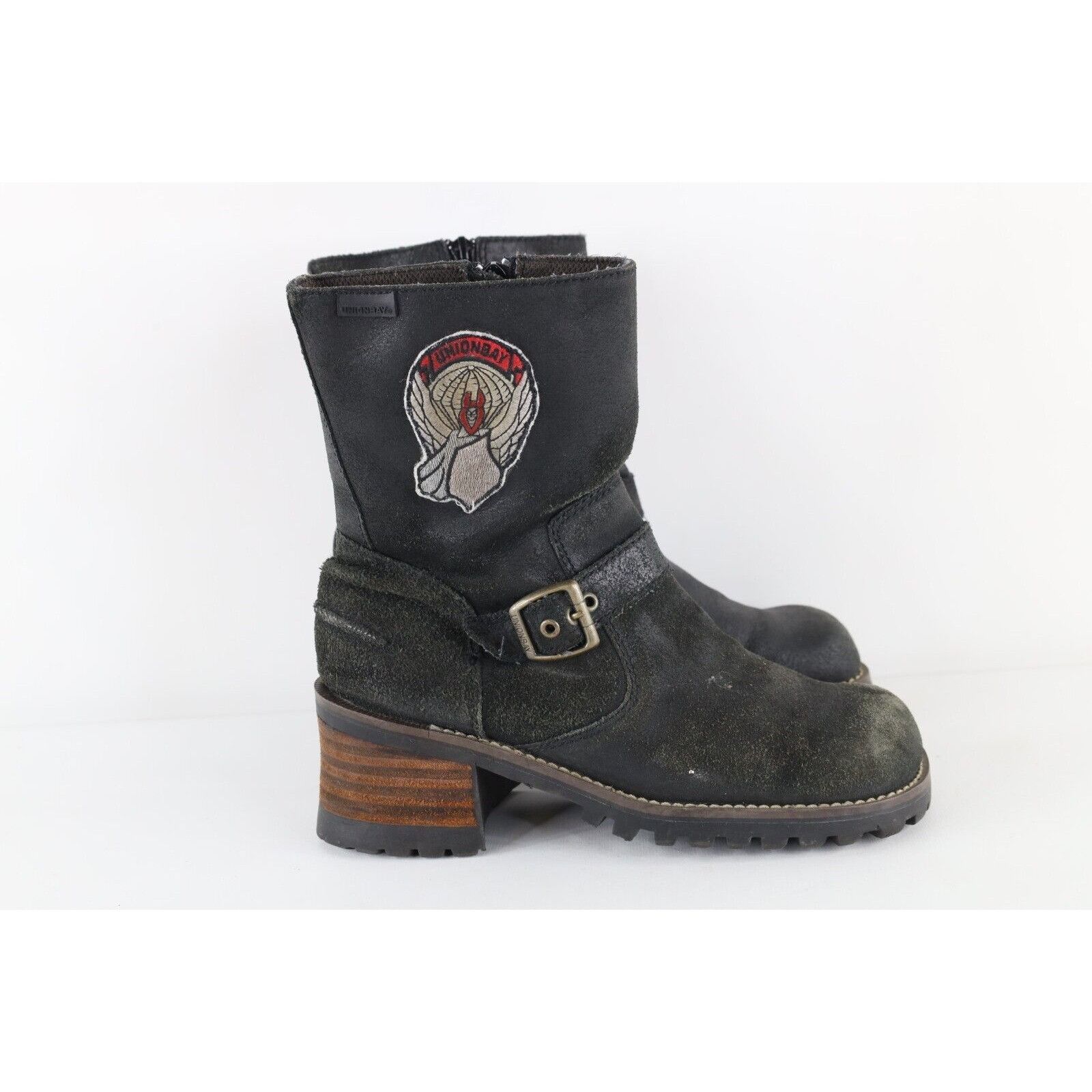 UNIONBAY × Vintage Vintage 90s Y2K Unionbay Chunky Suede Leather Platform Boots Size US 8.5 / IT 38.5 - 4 Thumbnail