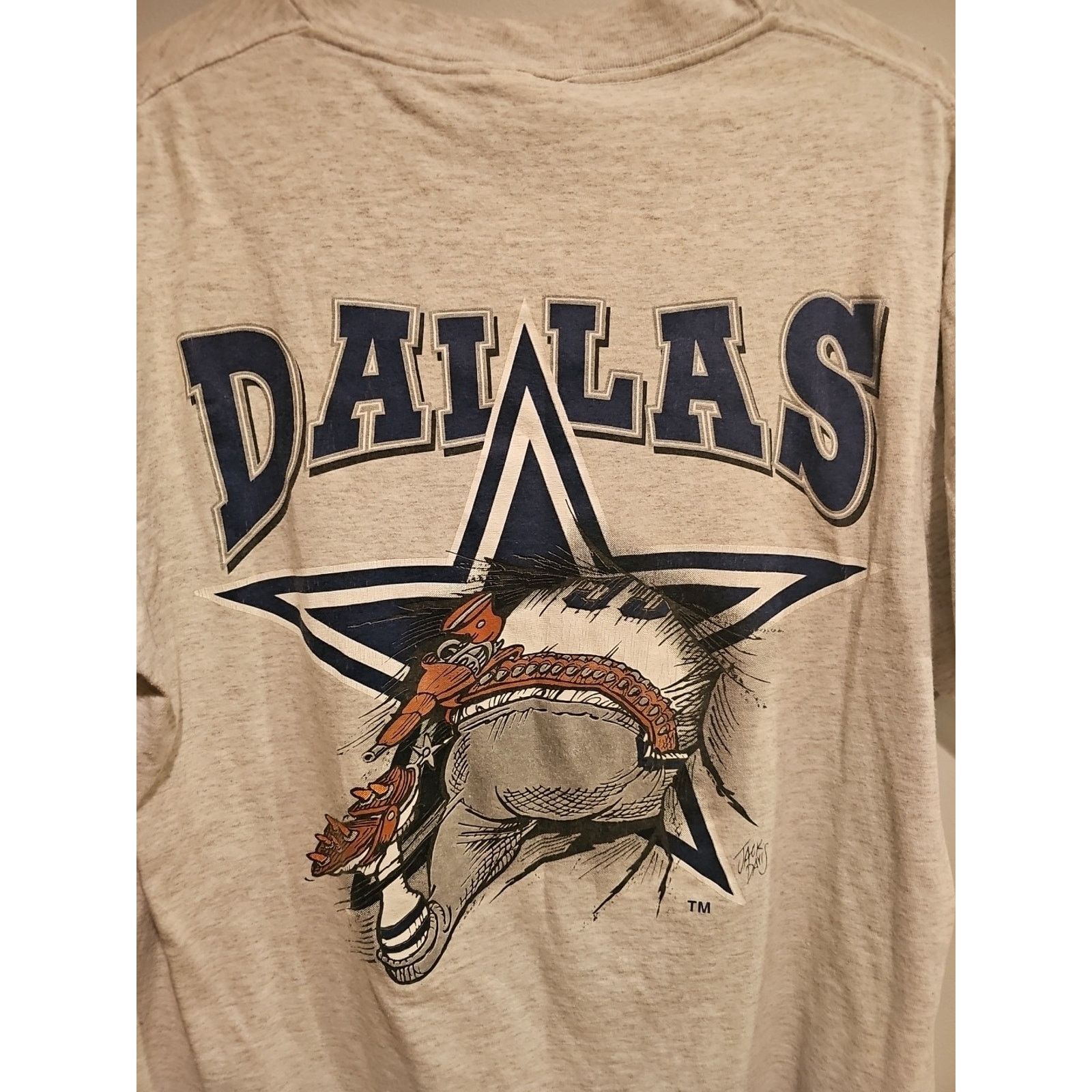 Nutmeg 90S DALLAS COWBOYS GRAPHIC T MENS M CARICATURE BREAKTHROUGH Size US M / EU 48-50 / 2 - 7 Thumbnail