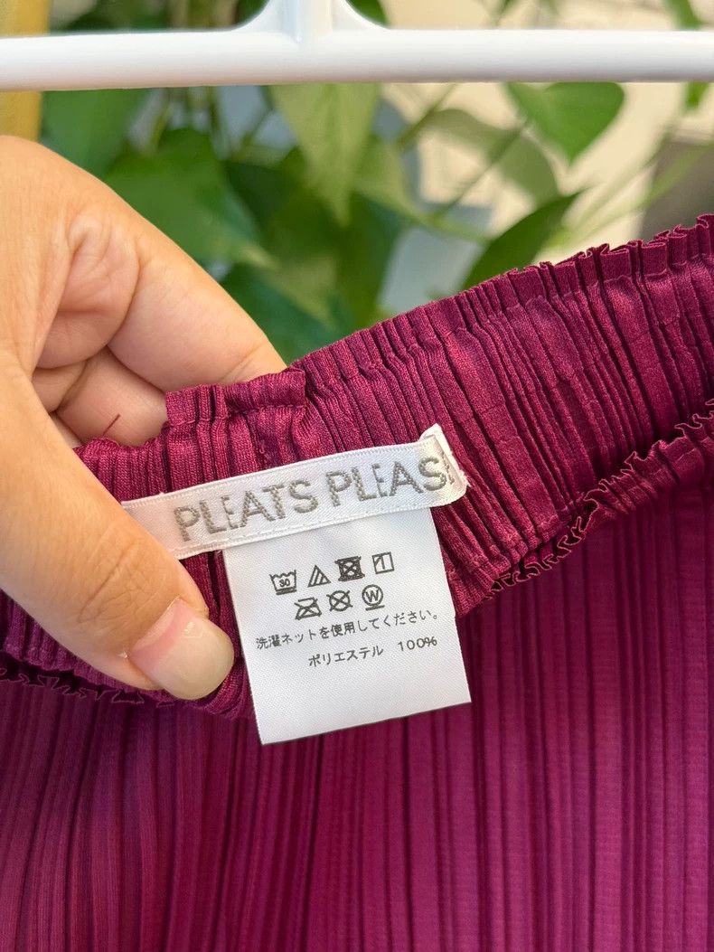 Issey Miyake Issey Miyake size:3 Purple pleated straight-leg wide-leg p Size 31" - 3 Thumbnail