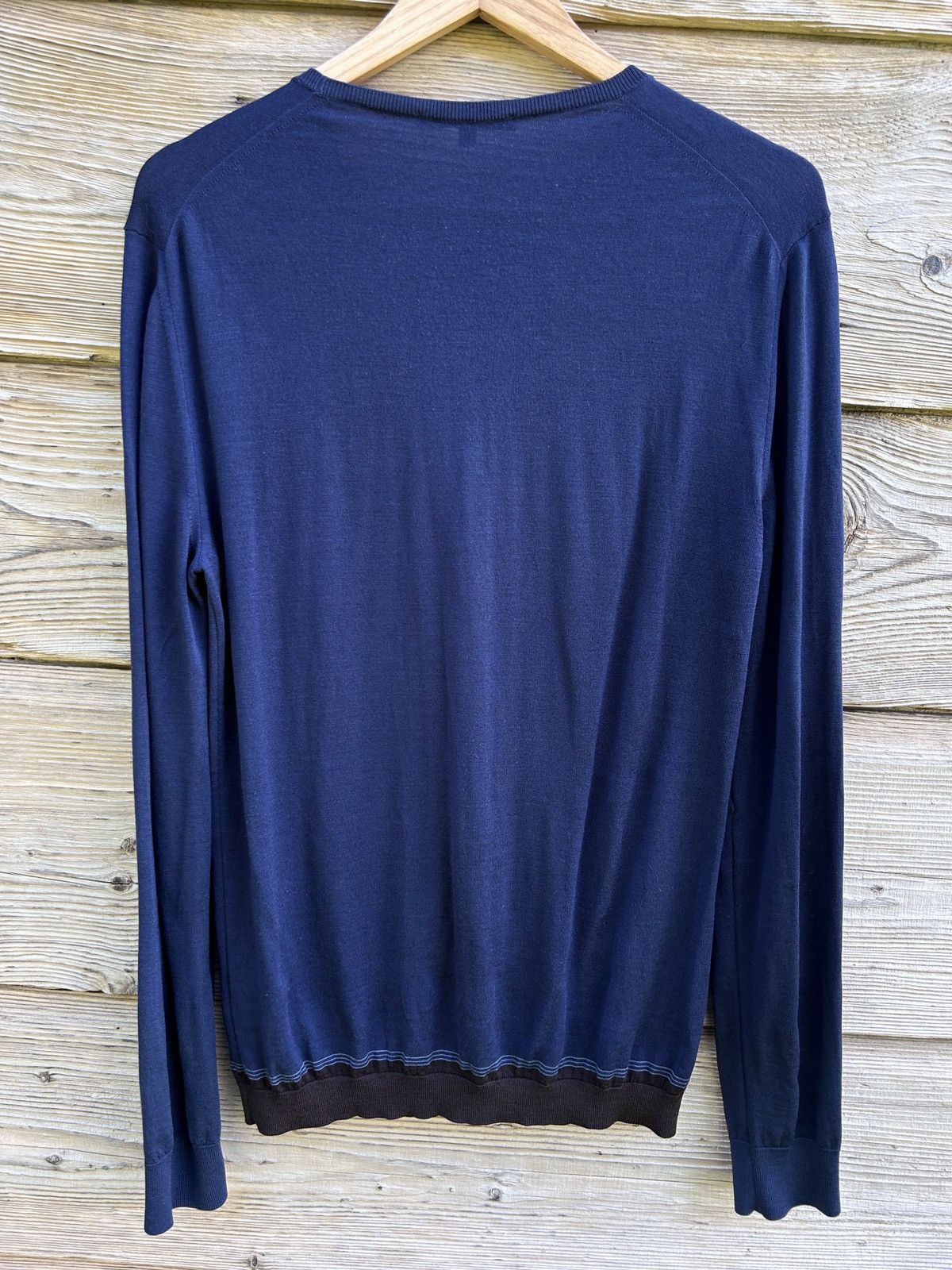 Gucci Gucci Lightweight Lana Wool Sweater In Blue Size US L / EU 52-54 / 3 - 3 Thumbnail