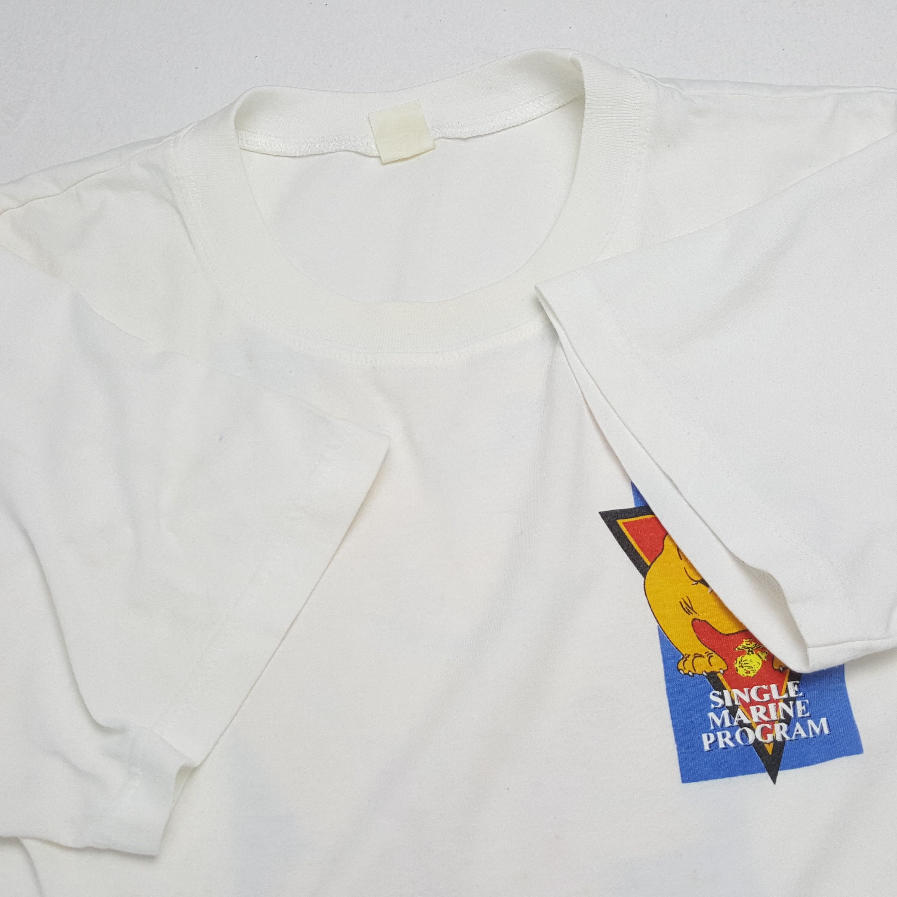 Vintage Vintage SINGLE MARINE PROGRAM Promotion T-Shirts Size US XL / EU 56 / 4 - 7 Thumbnail