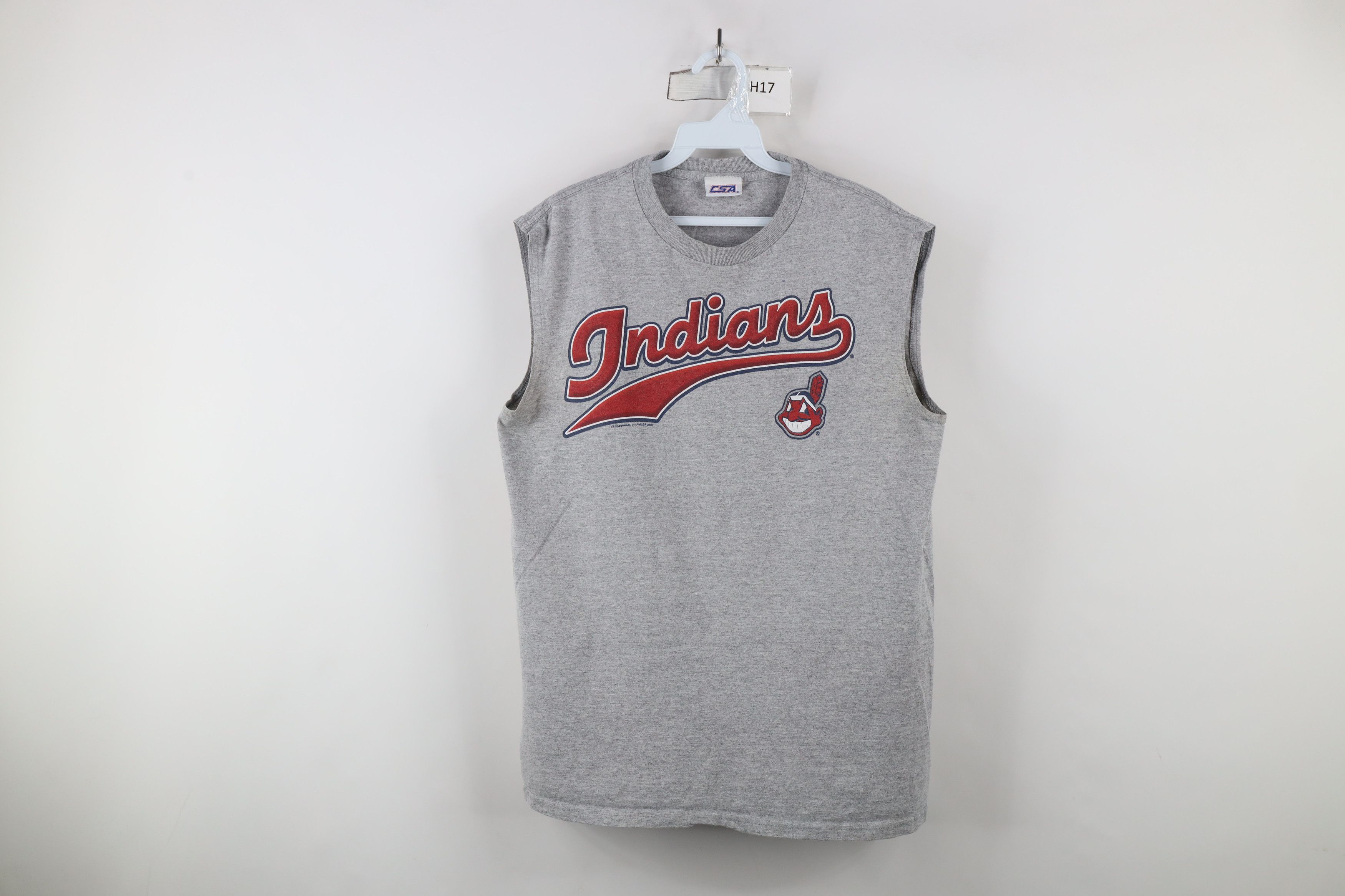 Vintage Y2K Cleveland Indians Sleeveless Muscle T-Shirt