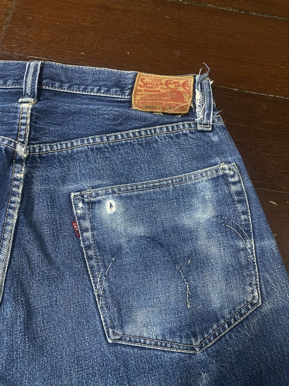 Sugar Cane Vintage Sugar cane 1947 v stich hidden rivet distressed Size US 33 - 13 Thumbnail