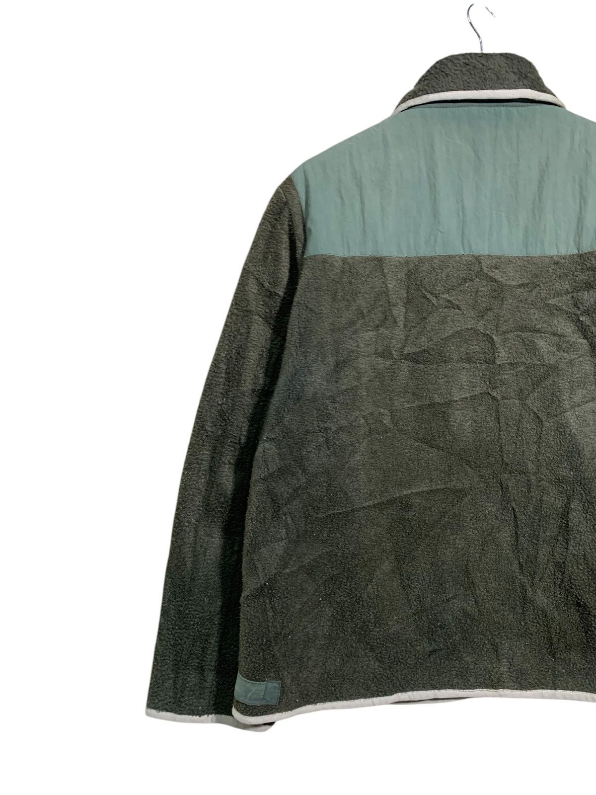 Japanese Brand × Pure Blue Japan 🔥BARTACKS SPLIT FLEECE/NYLON WORKERS JACKET Size US M / EU 48-50 / 2 - 6 Thumbnail