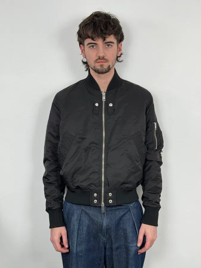 Diesel 2000s Diesel Back Laced Black Bomber Jacket Size US S / EU 44-46 / 1 - 2 Thumbnail