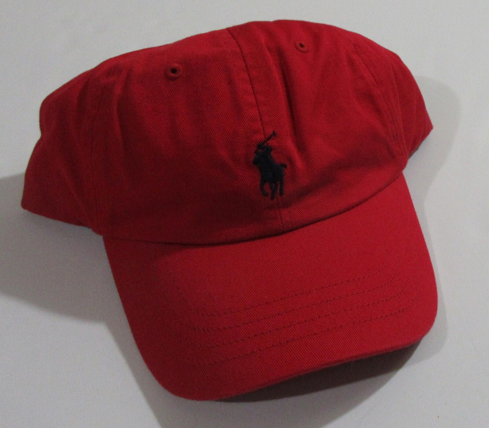 Polo Ralph Lauren Polo Ralph Lauren Mens Ball Cap Hat Red with Navy Pony Size ONE SIZE - 3 Thumbnail
