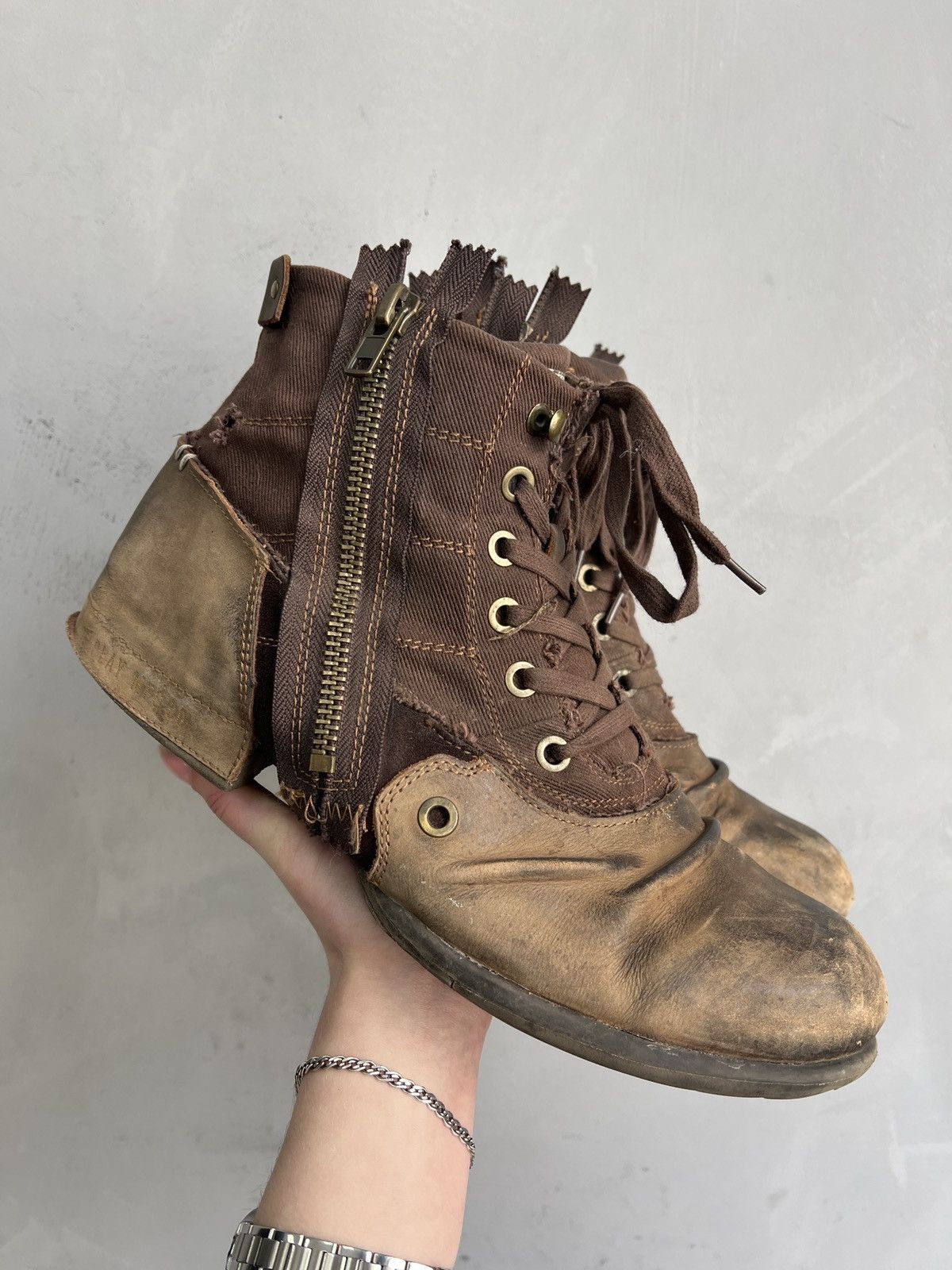 Replay Replay zipper ankle moto boots guidi style y2k hype Size US 13 / EU 46 - 1 Thumbnail