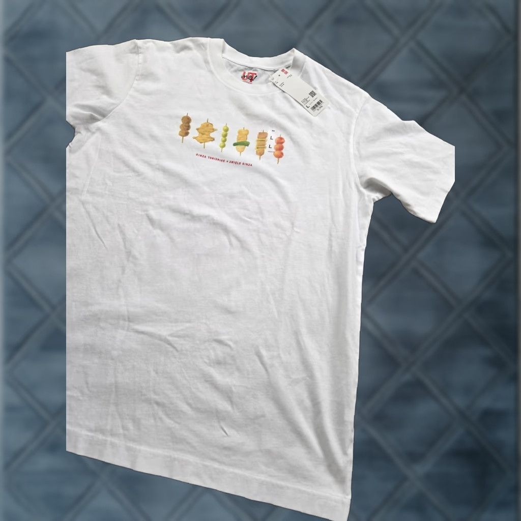 Uniqlo Uniqlo Shirt Mens L Ginza Torishige Yakitori Graphic UT Me! Japan NWT White Crew Neck Short Sleeve Cotton Vintage No Size US L / EU 52-54 / 3 - 1 Thumbnail