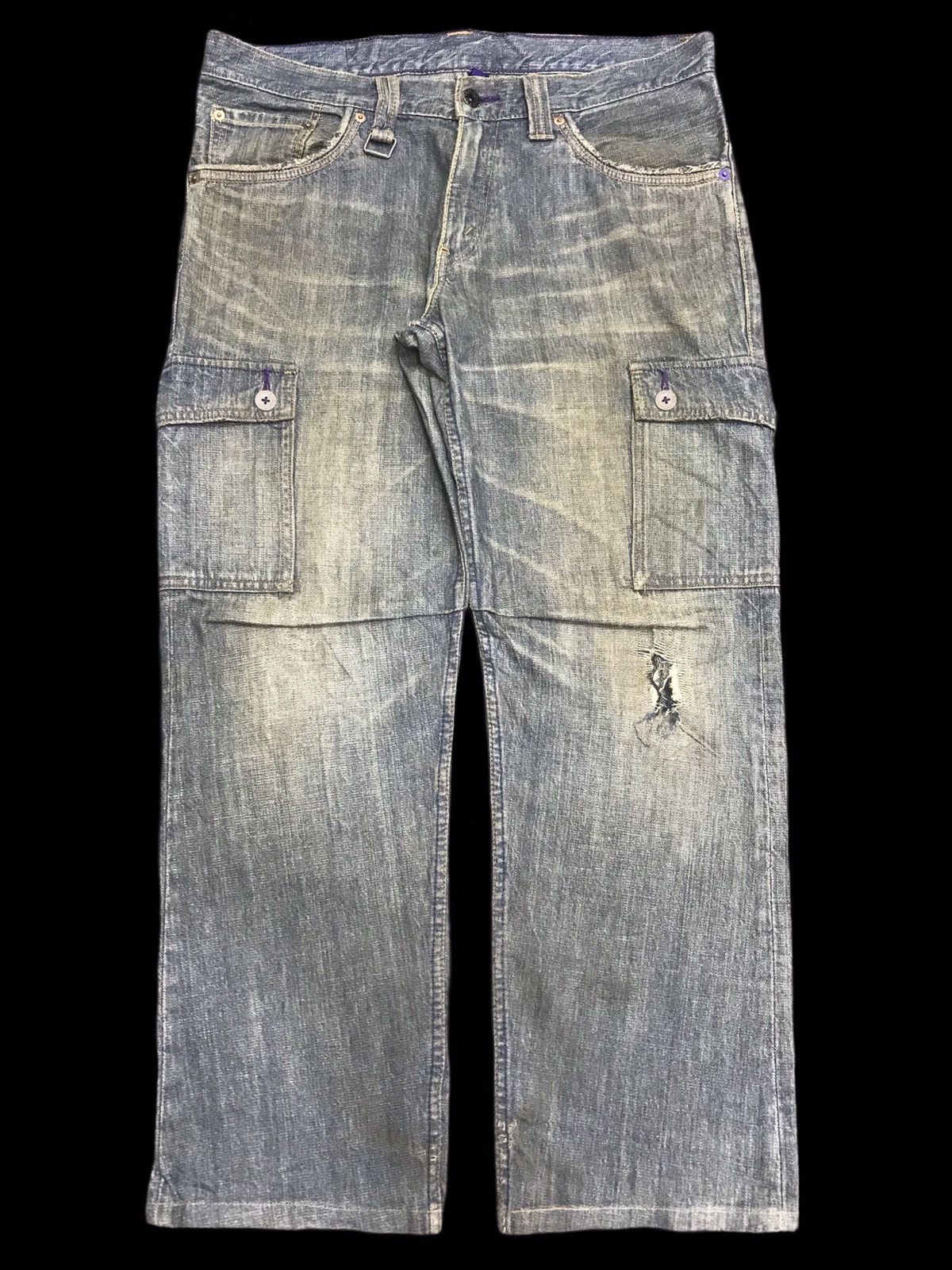 Levi's 💥ARCHIVAL💥Rare Levis 708 Distressed Dirty Cargo Denim F121 Size US 36 / EU 52 - 1 Thumbnail