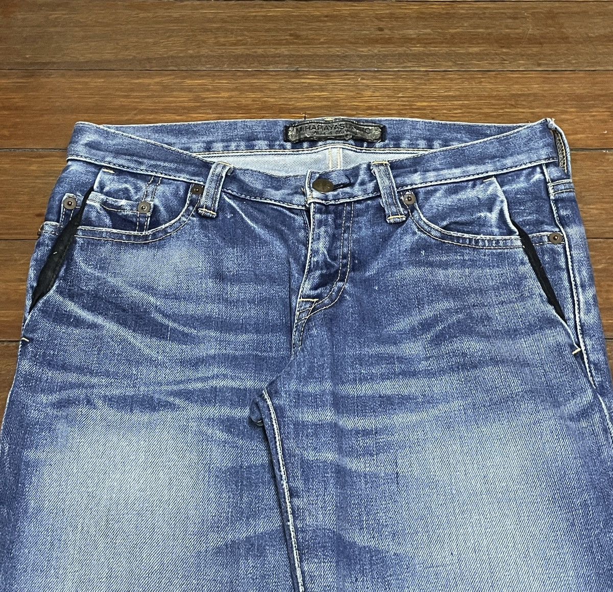 14th Addiction Very Rare Vintage Miharayasuhiro Distressed Jeans 2000s Size US 29 - 3 Thumbnail