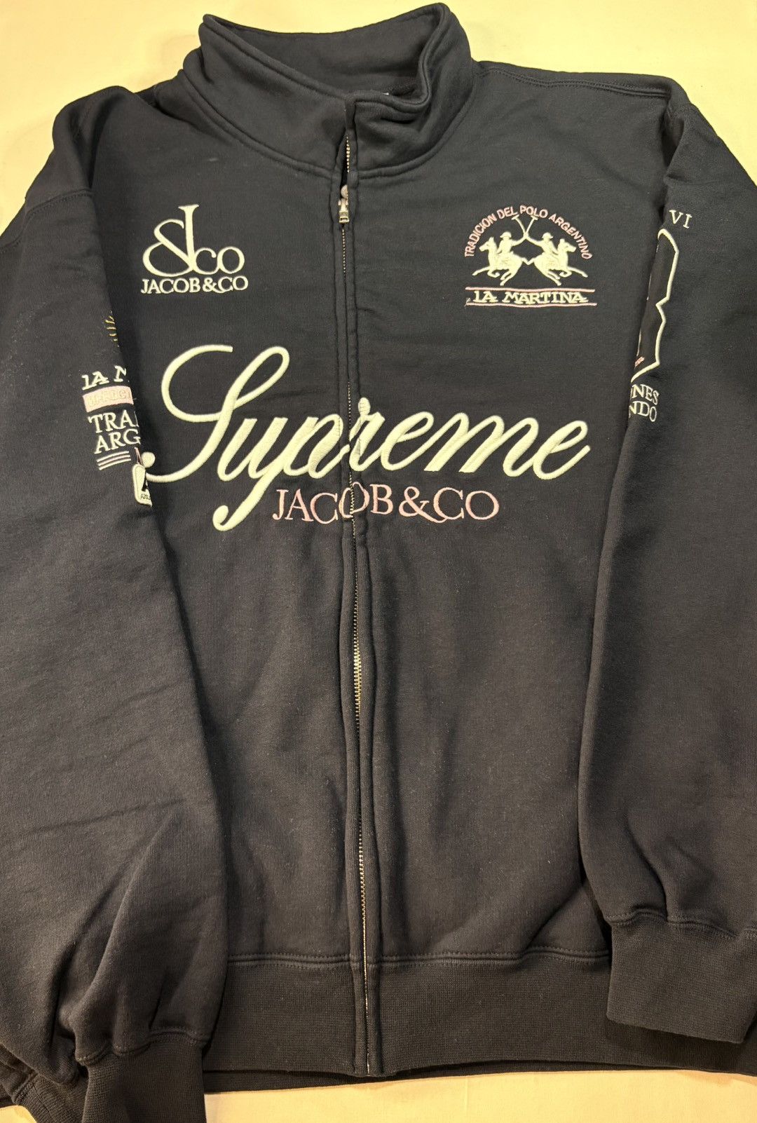 La Martina × Supreme La Martine Jacob & Co Supreme Zip up navy