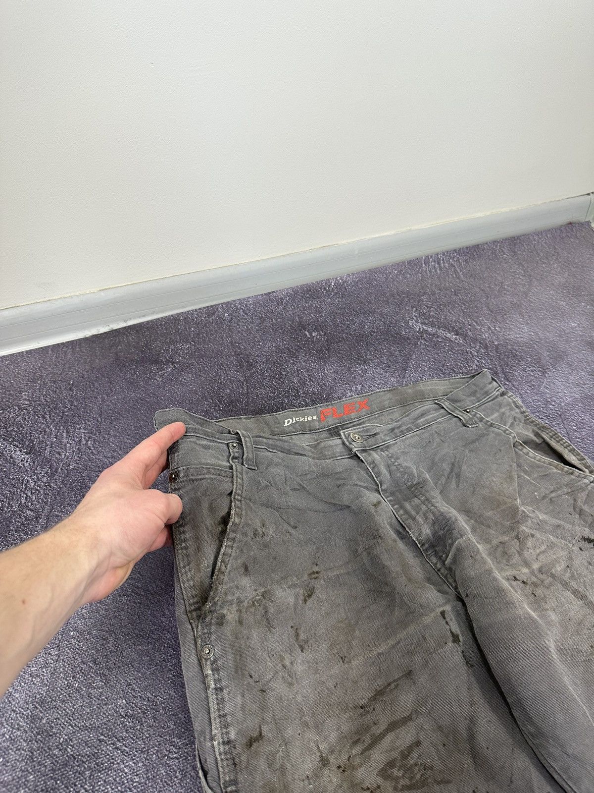 Dickies Vintage Dickies Faded Grey Distressed Y2K Hype Work Pants Size US 34 / EU 50 - 14 Thumbnail