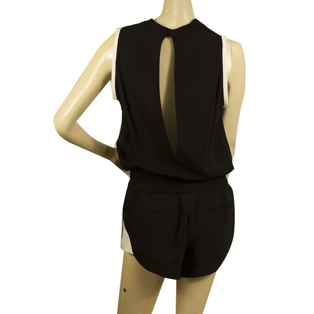 Helmut Lang Helmut Lang Black White Trim Torsion Sleeveless Romper Plays Size 24" / US 00 / IT 34 - 2 Thumbnail