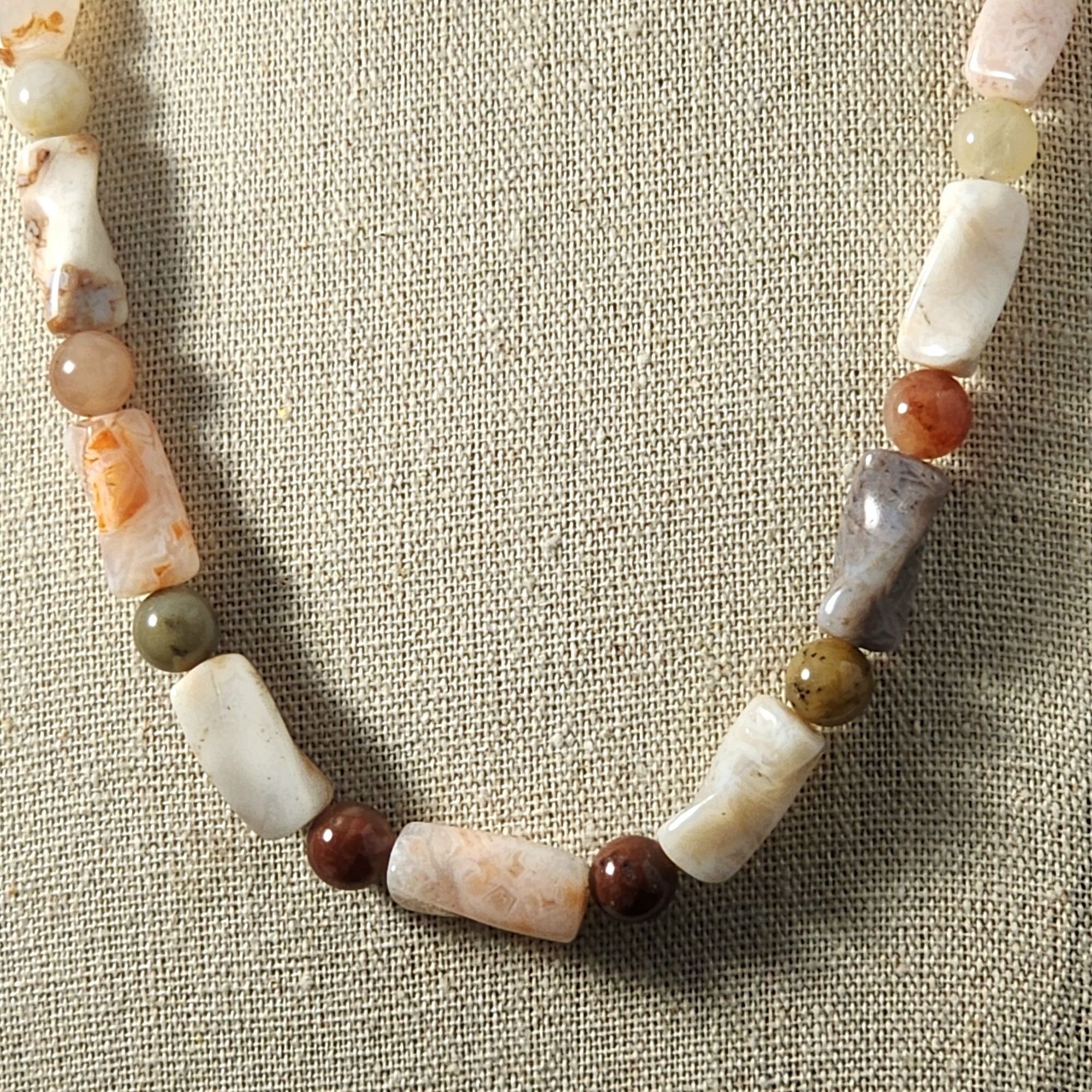 Other Chunky Gemstone Beaded Boho Necklace Agate Jasper Quartz Ste Size ONE SIZE - 6 Thumbnail
