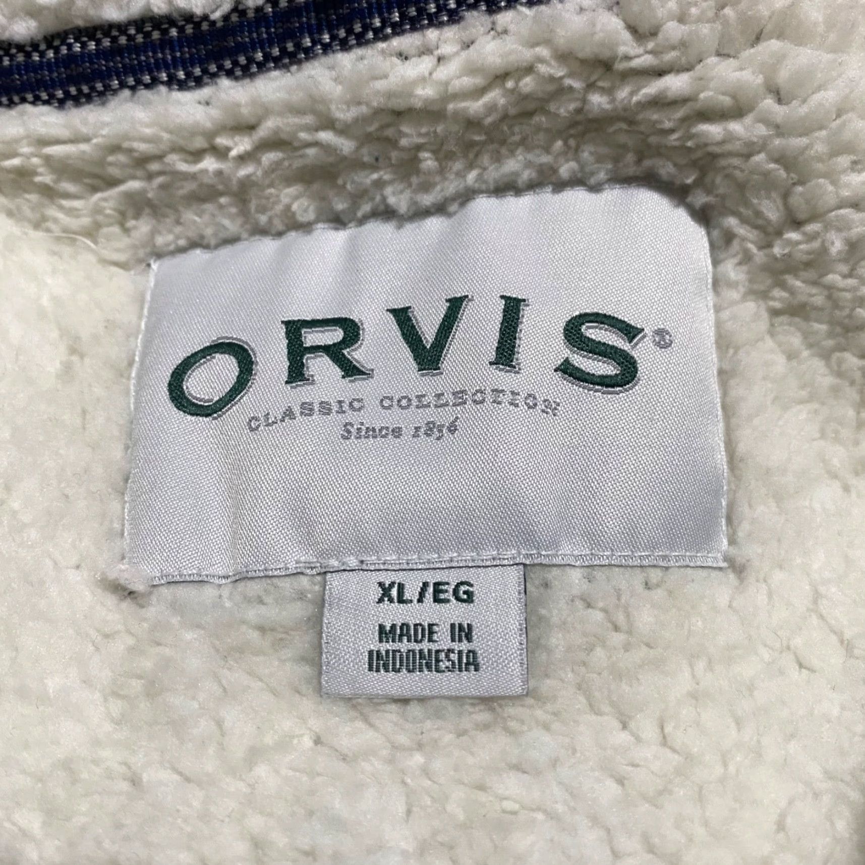 Orvis Orvis Mens XL Sweater Solid Blue 1/2 Zip Pullover Fleece Lined Long Sleeve Size US XL / EU 56 / 4 - 3 Thumbnail