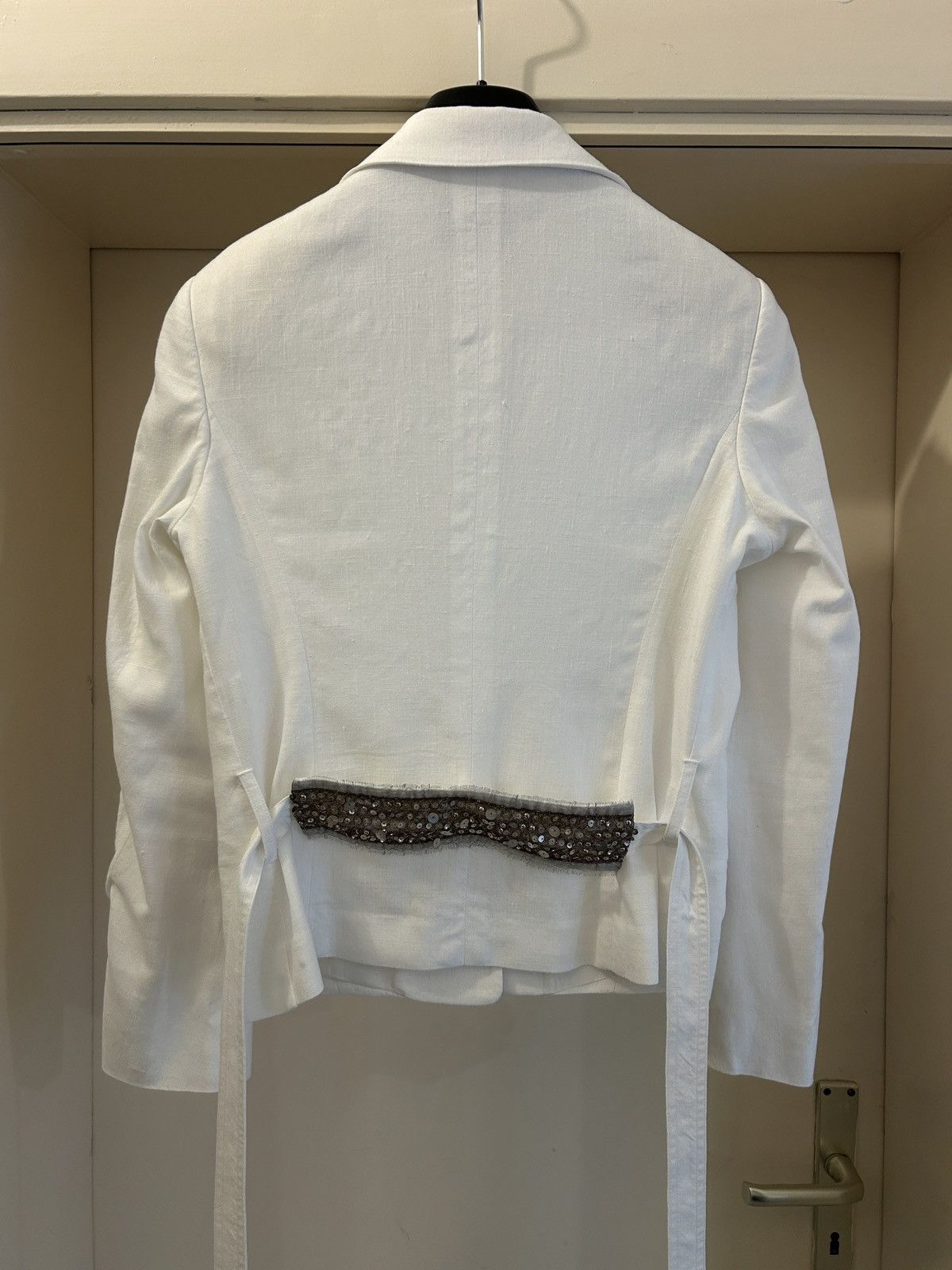 Alexander McQueen 1990s peaked lapel blazer with sequin trim Size S / US 4 / IT 40 - 3 Thumbnail