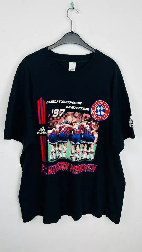 Vintage Vintage 1997 FC Bayern Munchen Adidas Deutscher Meister Size US XL / EU 56 / 4 - 2 Thumbnail