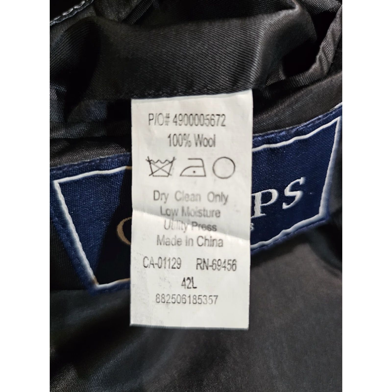 Chaps VINTAGE CHAPS By RALPH LAUREN 100% Wool Grey Pin Striped Suit Mens 42 Long 34x32 Pants Size 42R - 6 Thumbnail