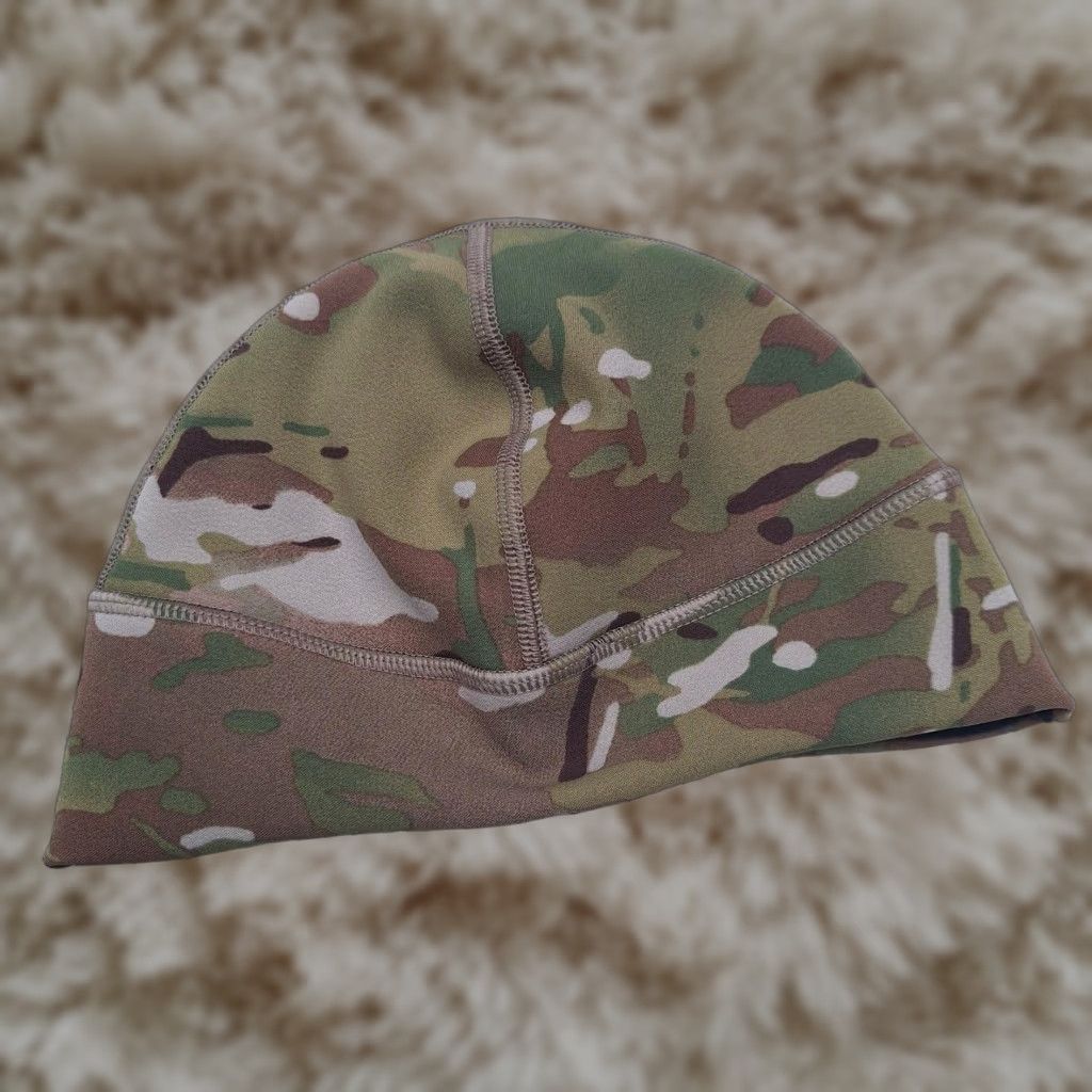 VINTAGE Beyond Clothing Beanie Hat S/M Multicam Camouflage Nylon Spandex Lightweight Warm Winter Cap - Army Outdoor Mens