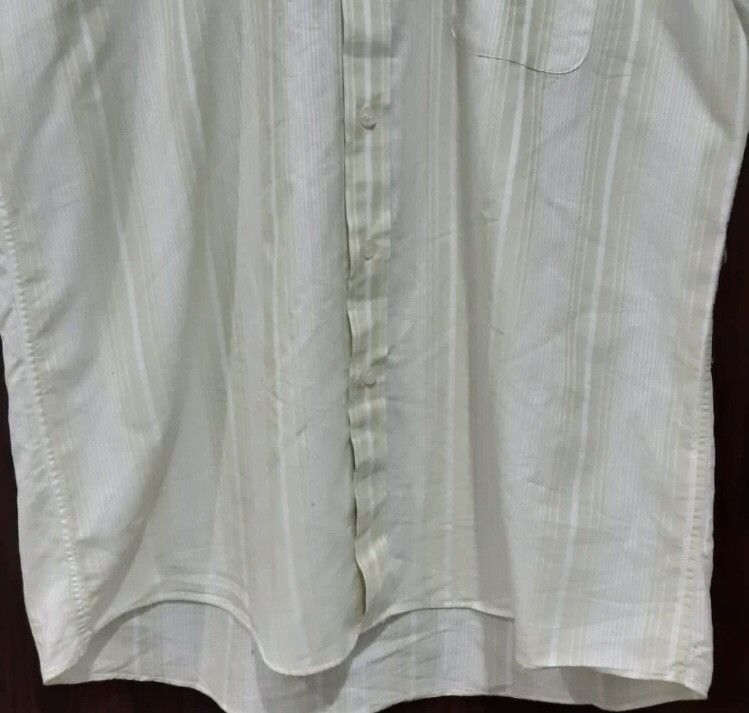 Balenciaga × Vintage Vintage Balenciaga Striped Short Sleeve Shirt Size US XL / EU 56 / 4 - 3 Thumbnail