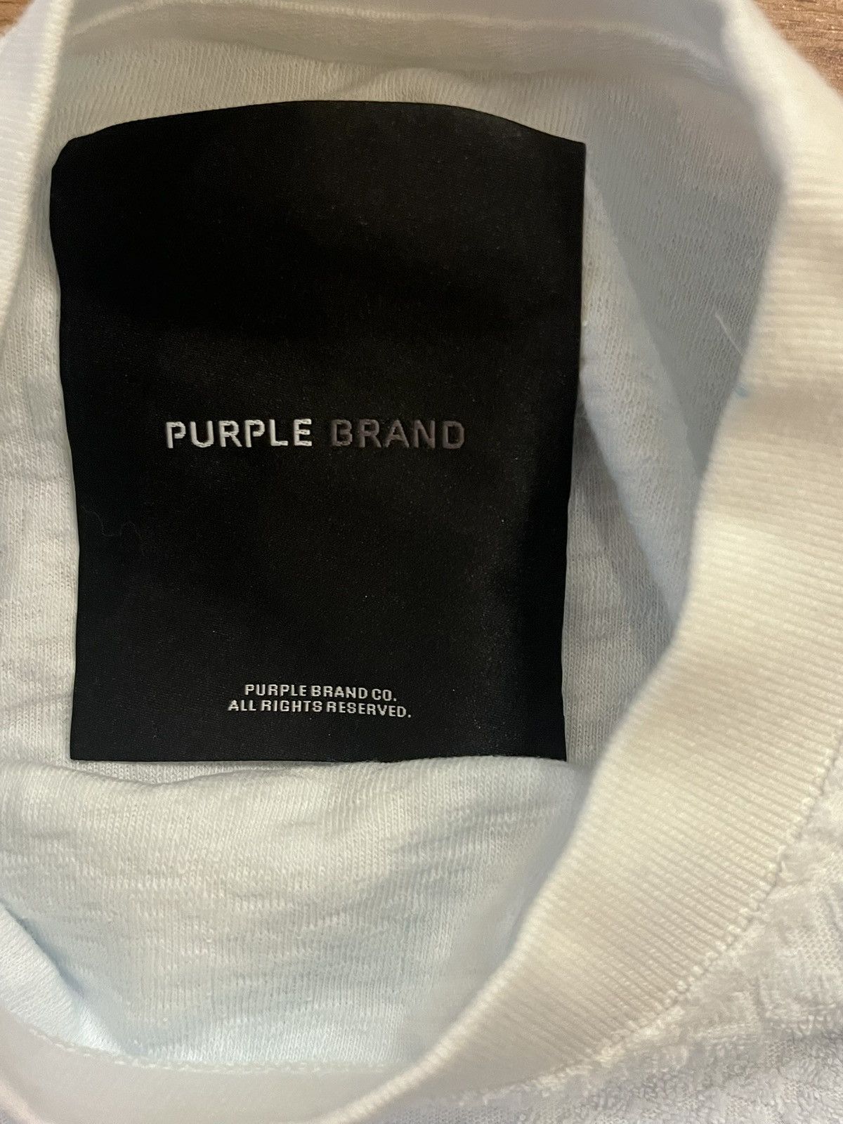 Purple Brand Medium terry cloth T white/blue NEW Size US M / EU 48-50 / 2 - 7 Thumbnail