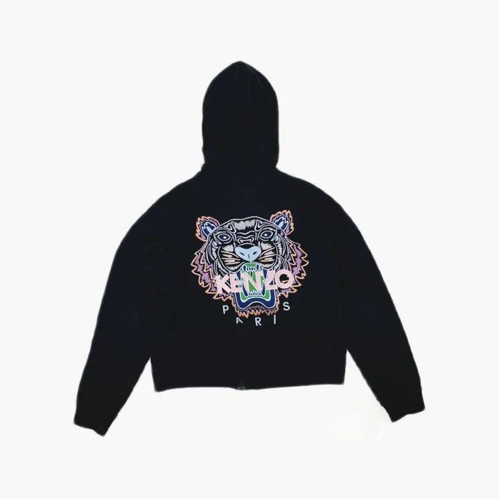 Kenzo KENZO Black Hoodie with Tiger Design -2507 Size M / US 6-8 / IT 42-44 - 3 Thumbnail