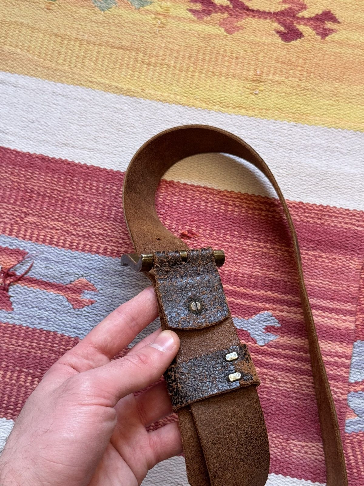 NEXT Vintage 00’s Next y2k Brown Genuine Leather Belt Size ONE SIZE - 4 Thumbnail