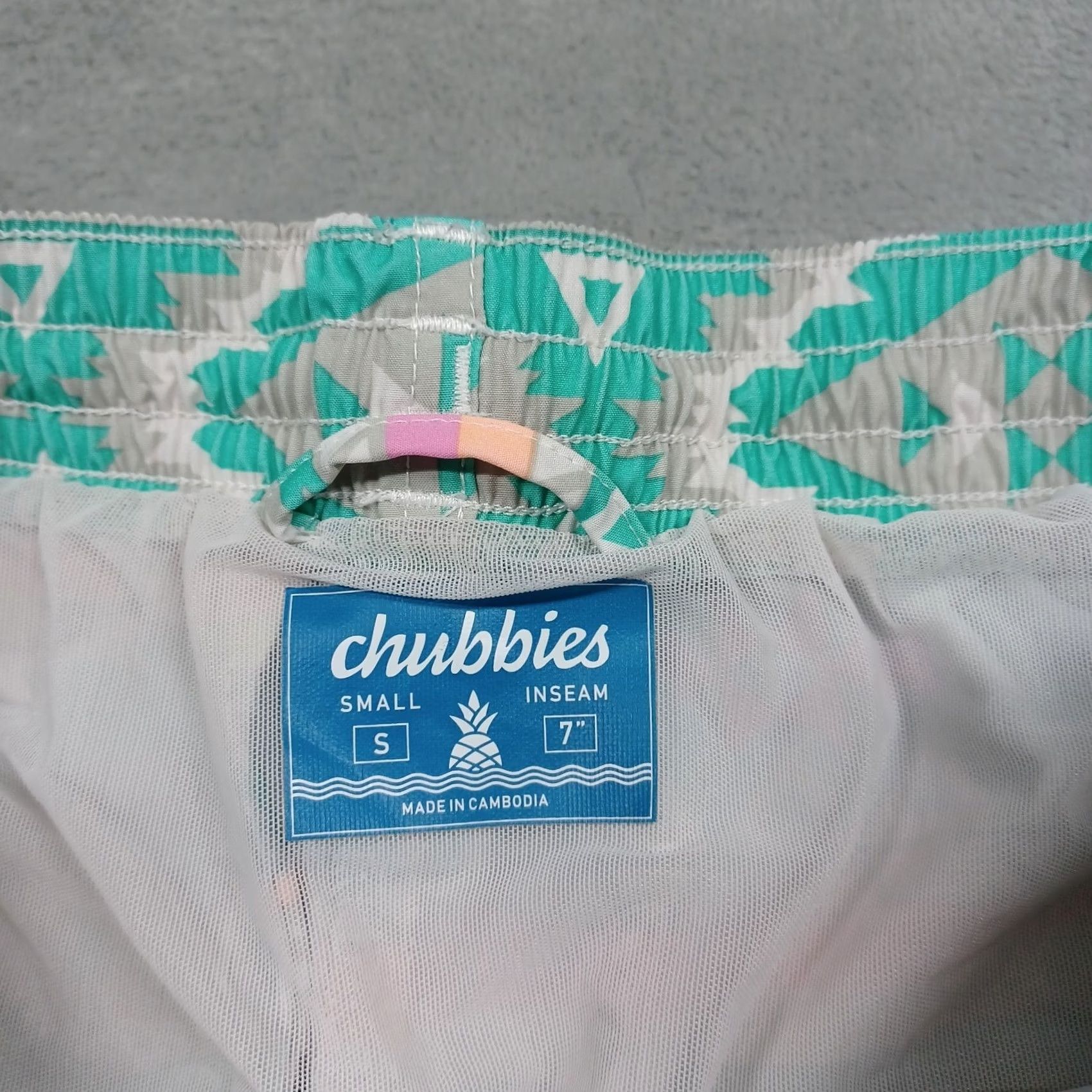 Chubbies Chubbies Swim Trunks Mens Small Blue Aztec Drawstring Preppy Size ONE SIZE - 2 Thumbnail