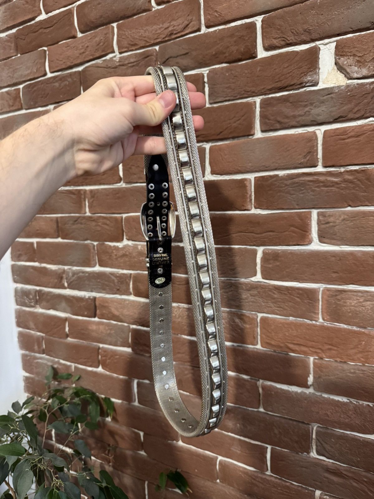 Japanese Brand Vintage Metal Belt Avant Garde Punk Rock Metal Hype Rare Y2k Size 32 - 5 Thumbnail